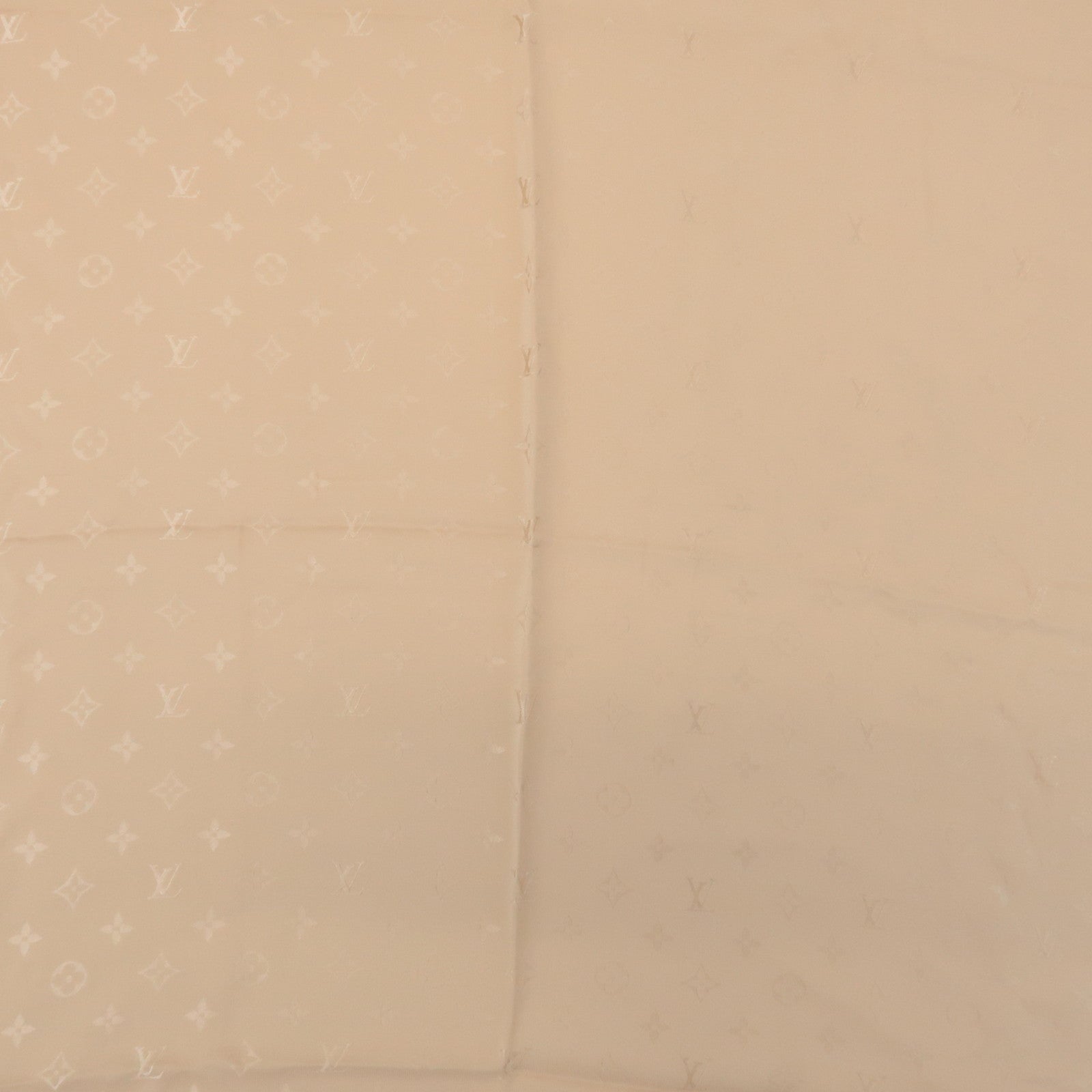 Louis Vuitton Monogram Carré Monaco Silk 100% Scarf Beige M71146