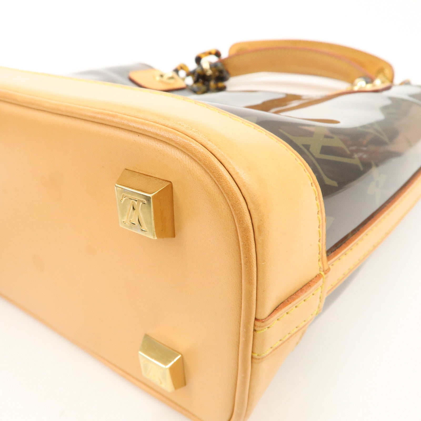 Louis Vuitton Monogram Vinyl Cabas Ambre PM Tote Bag Brown M92502