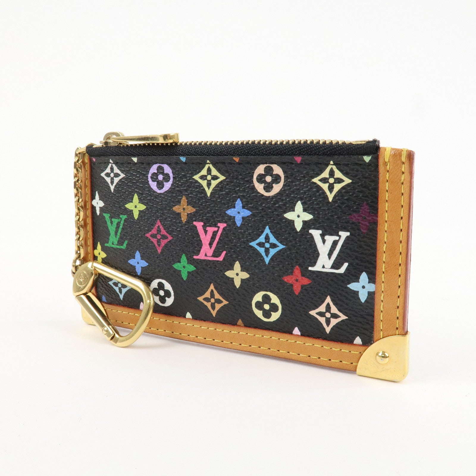 Louis Vuitton Monogram Multicolor Pochette Cles Noir M92654 Used