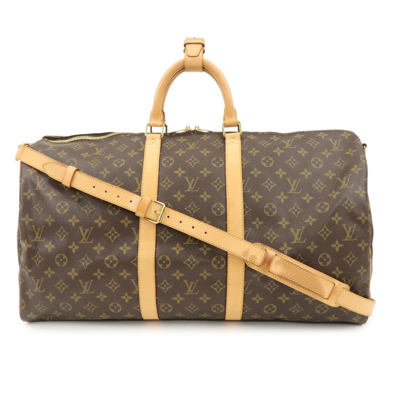 Louis Vuitton Monogram Keep All Bandouliere 55 Boston Bag M41414