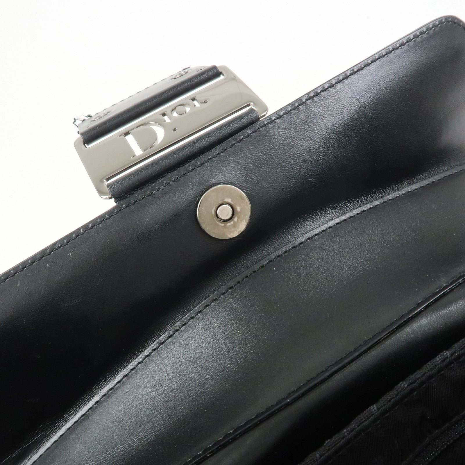 Christian Dior Trotter Street Chic Canvas Leather Shoulder Bag