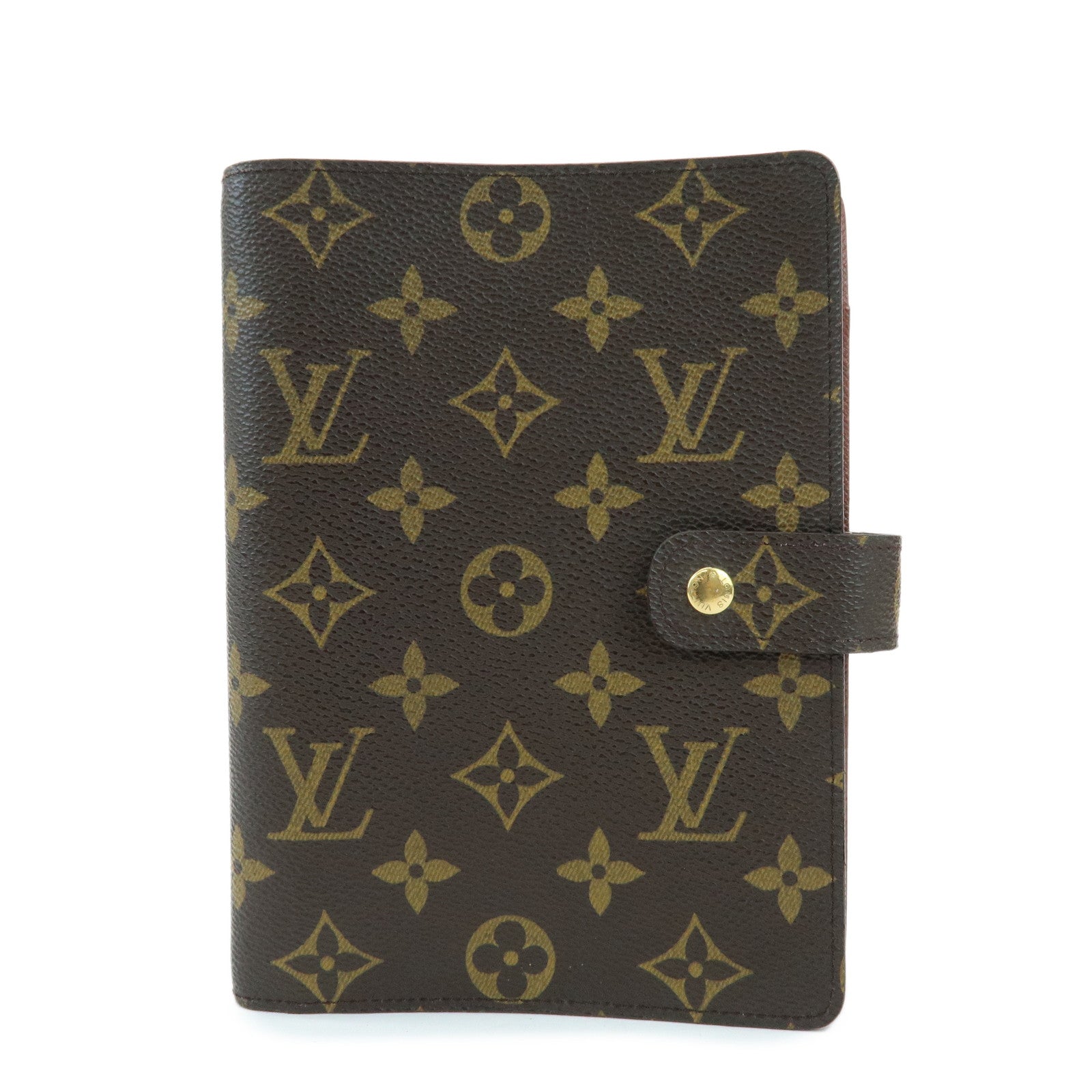 Louis Vuitton Monogram Agenda MM Planner Cover Brown R20105
