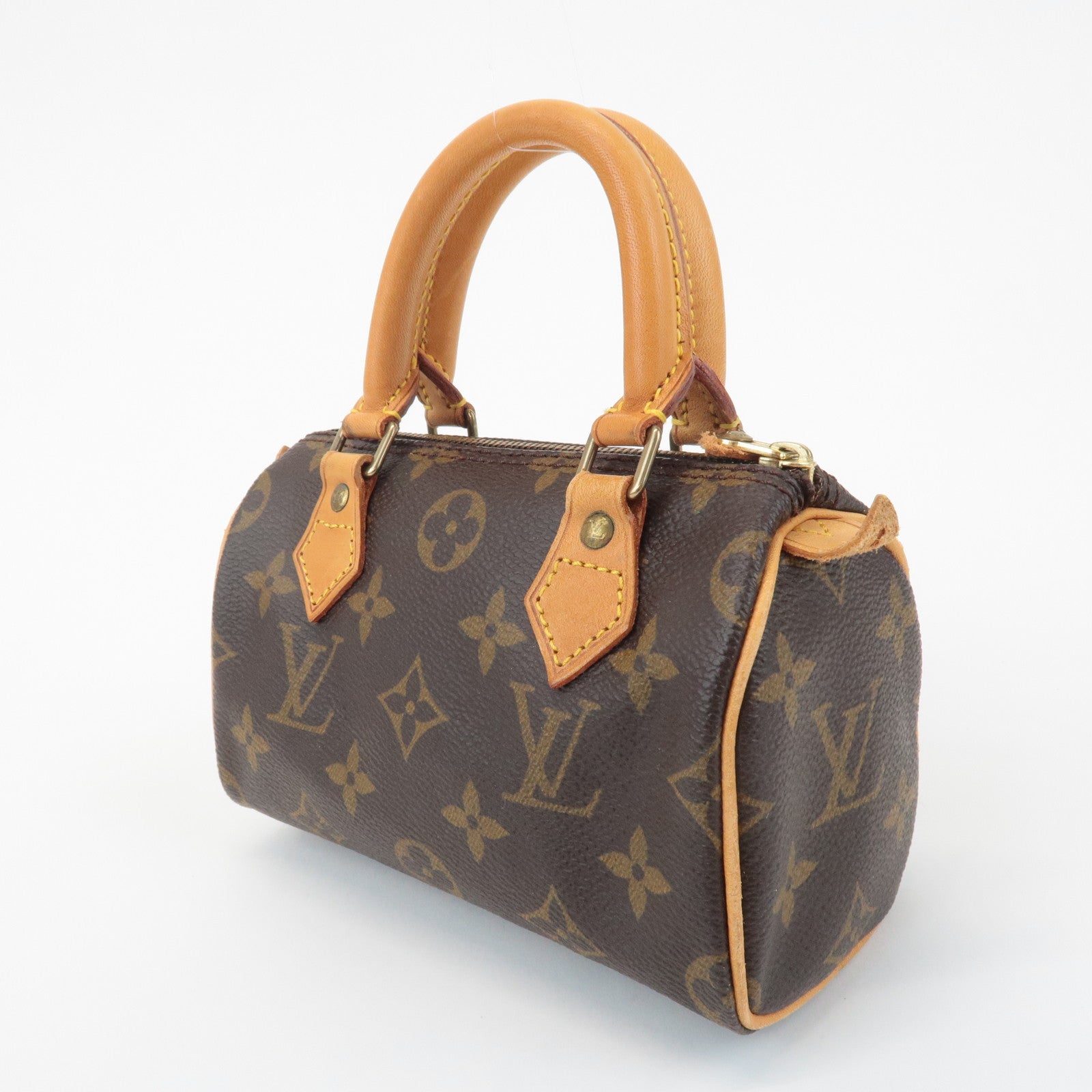 Louis Vuitton Monogram Mini Speedy Hand Bag Brown M41534