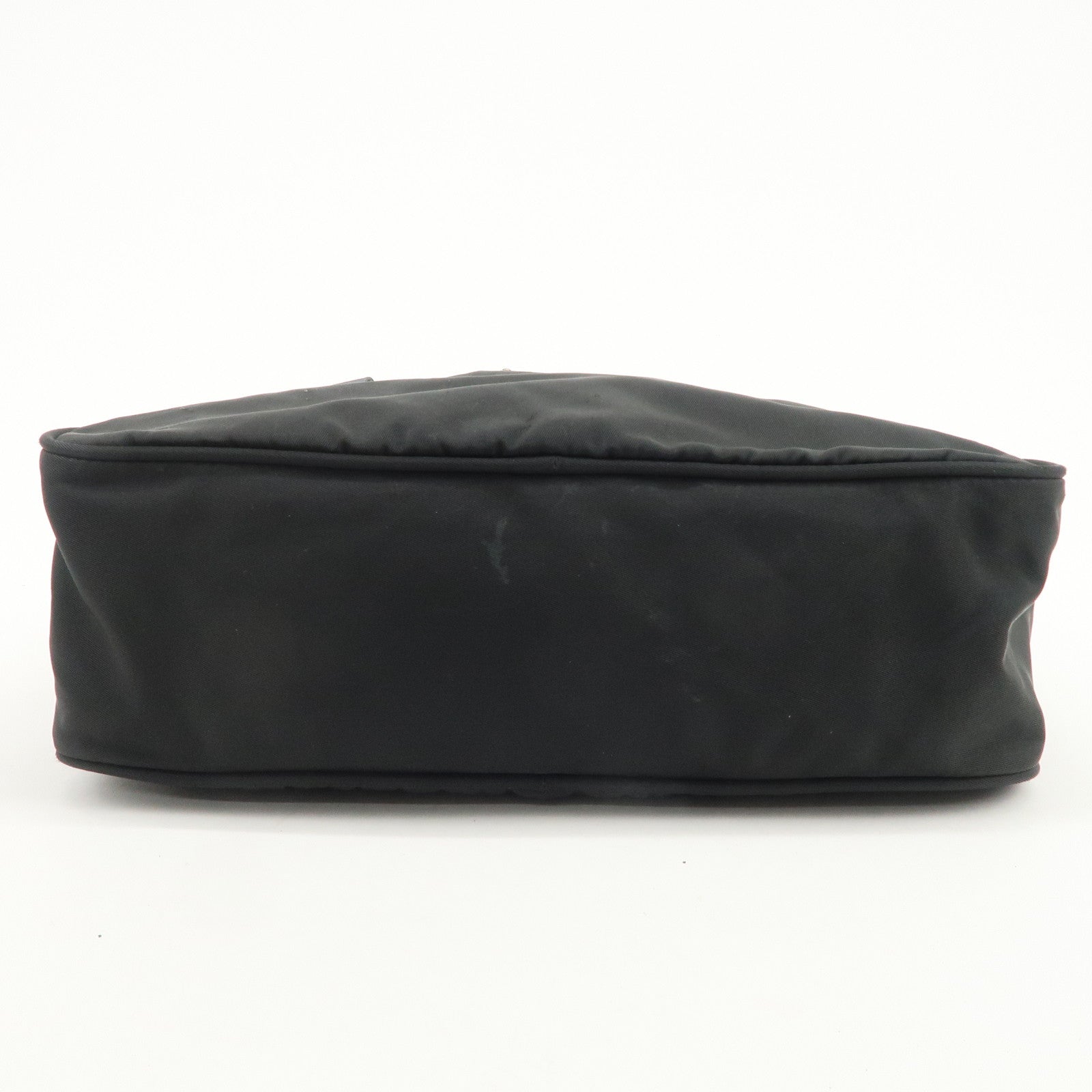 PRADA Triangle Logo Nylon Shoulder Bag Crossbody Bag Black BT0166