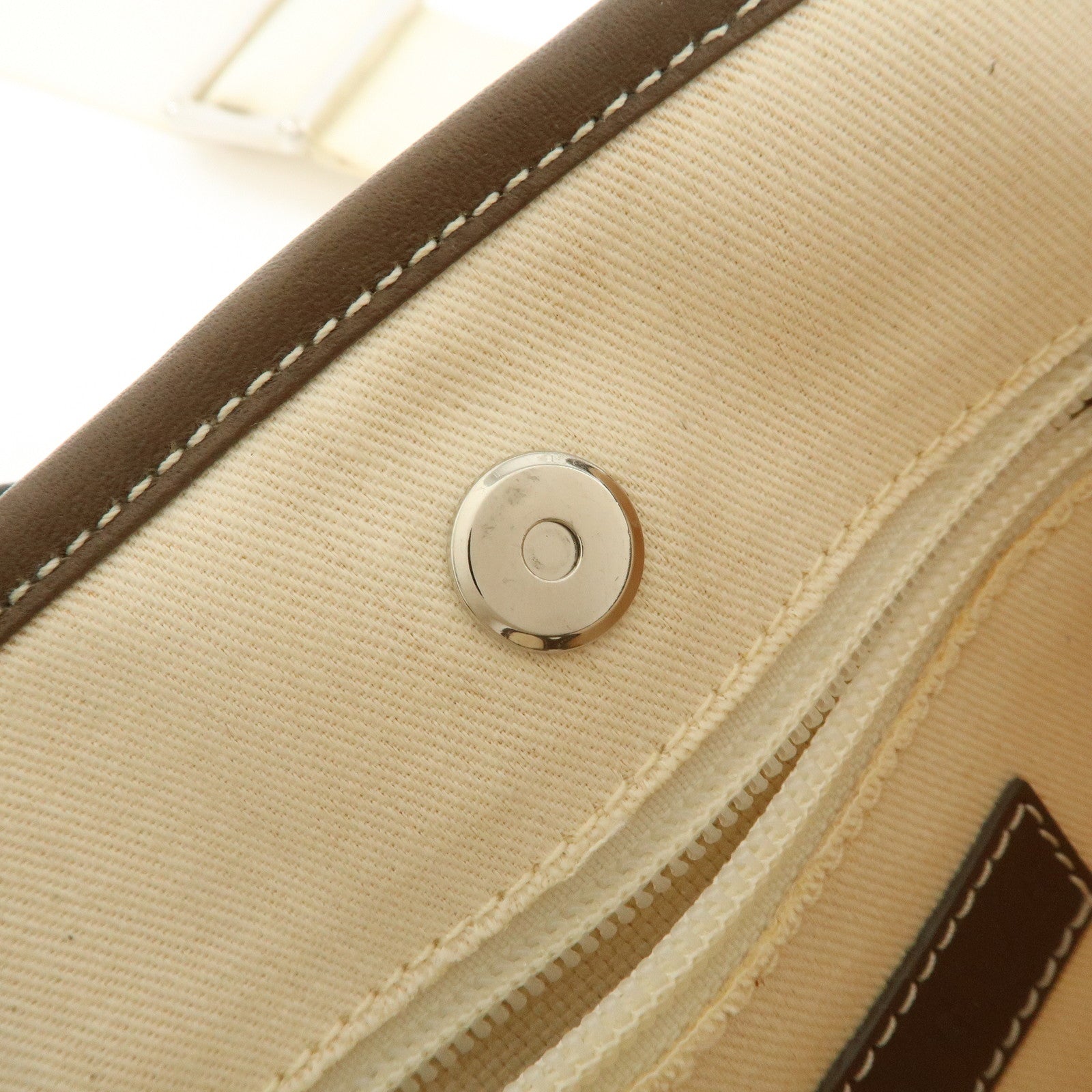 LOEWE Anagram Canvas Leather Shoulder Bag Crossbody Bag Beige