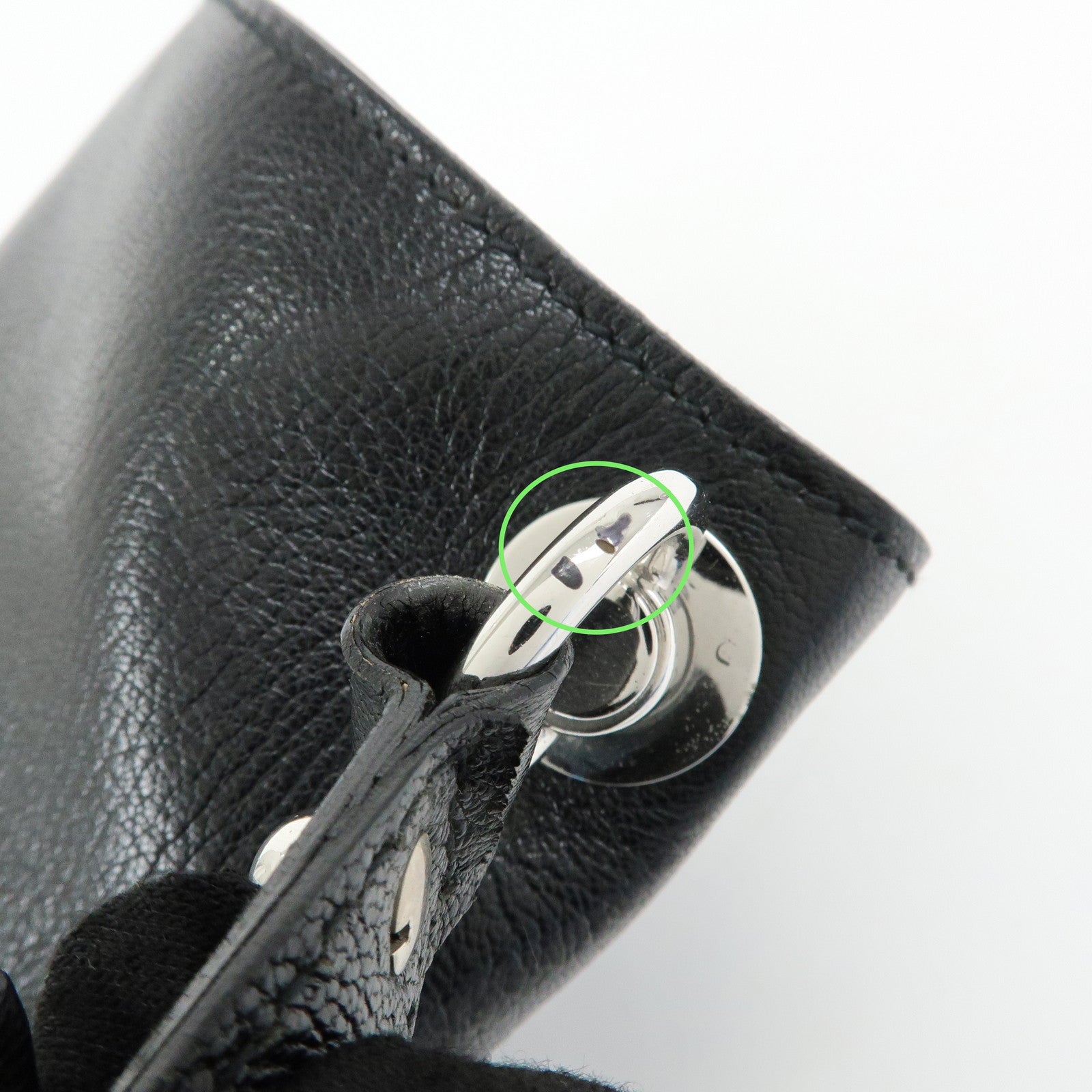 GUCCI Interlocking G Leather Shoulder Bag Hand Bag Black 115746