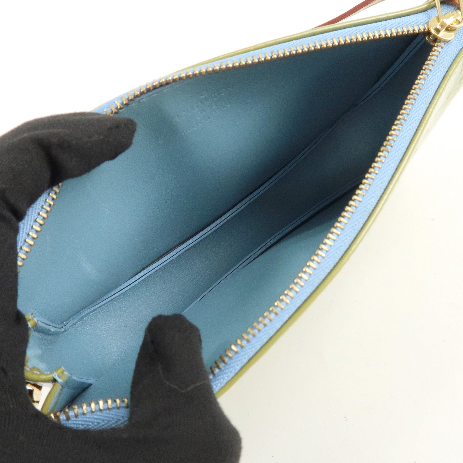 Louis Vuitton Monogram Vernis Lexington Hand Bag Baby Blue M91011