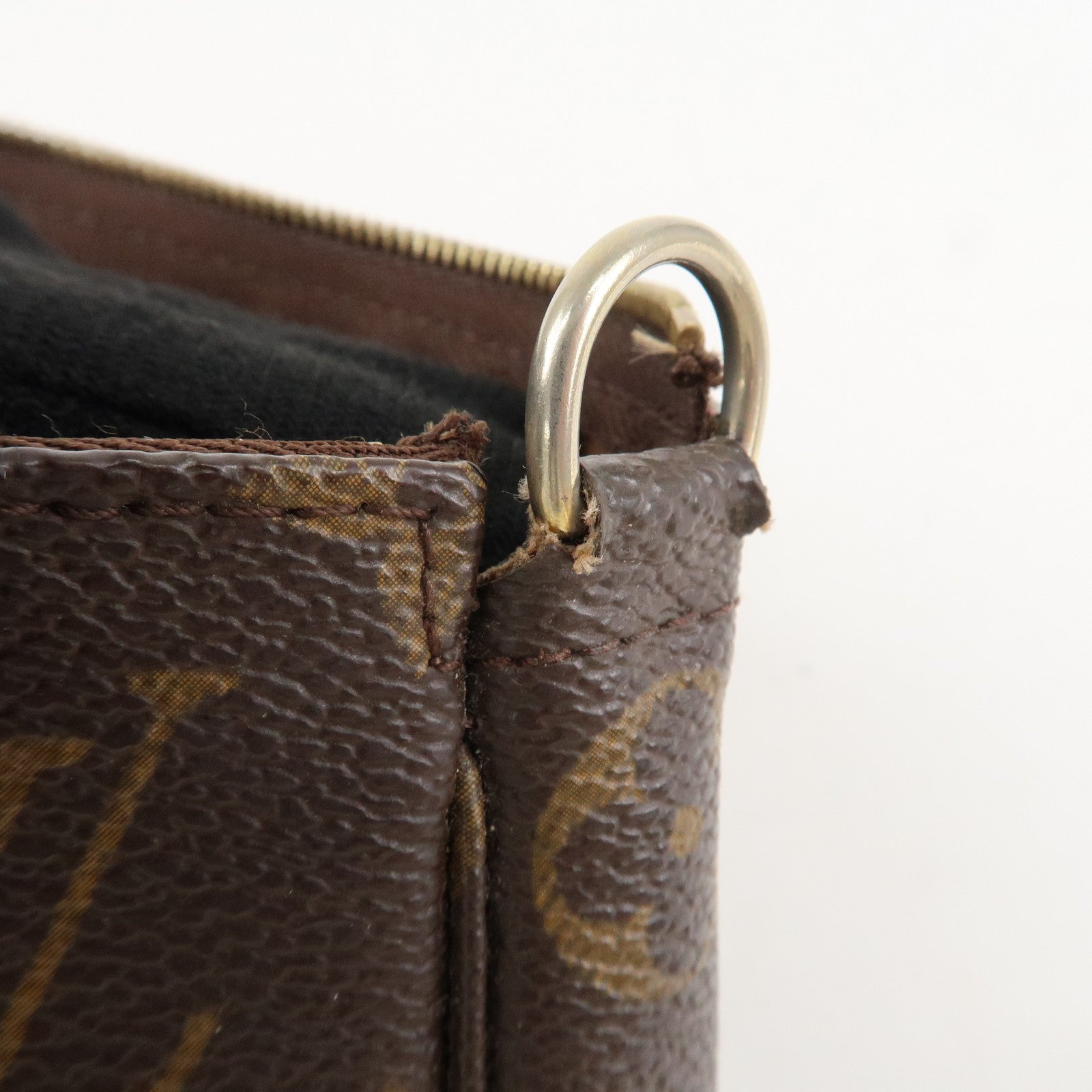 Louis Vuitton Monogram Pochette Accessoires Pouch Hand Bag M51980 Used