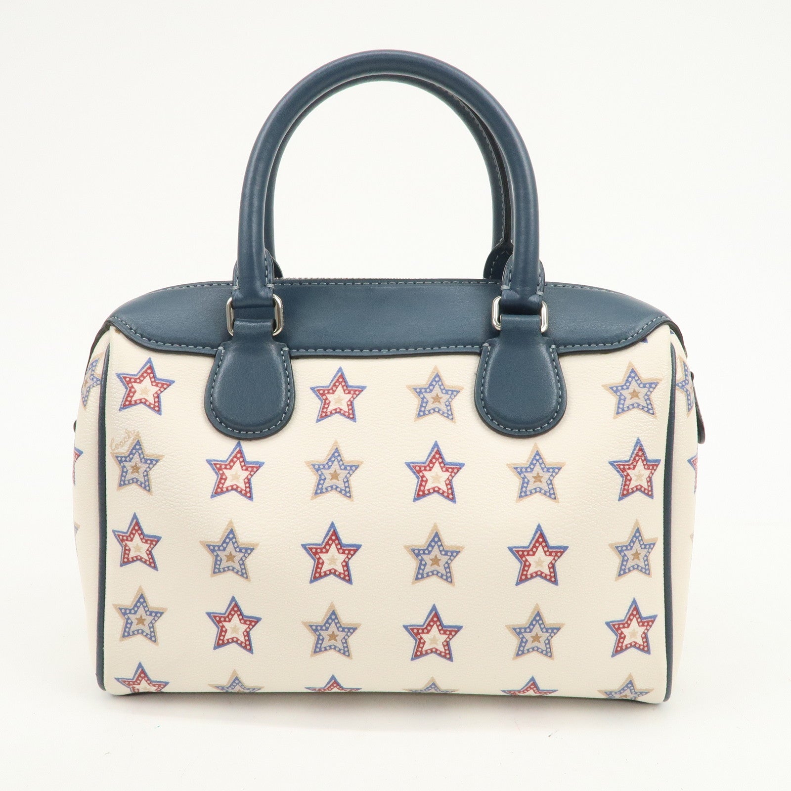 COACH PVC Leather 2Way Shoulder Bag Hand Bag Star White