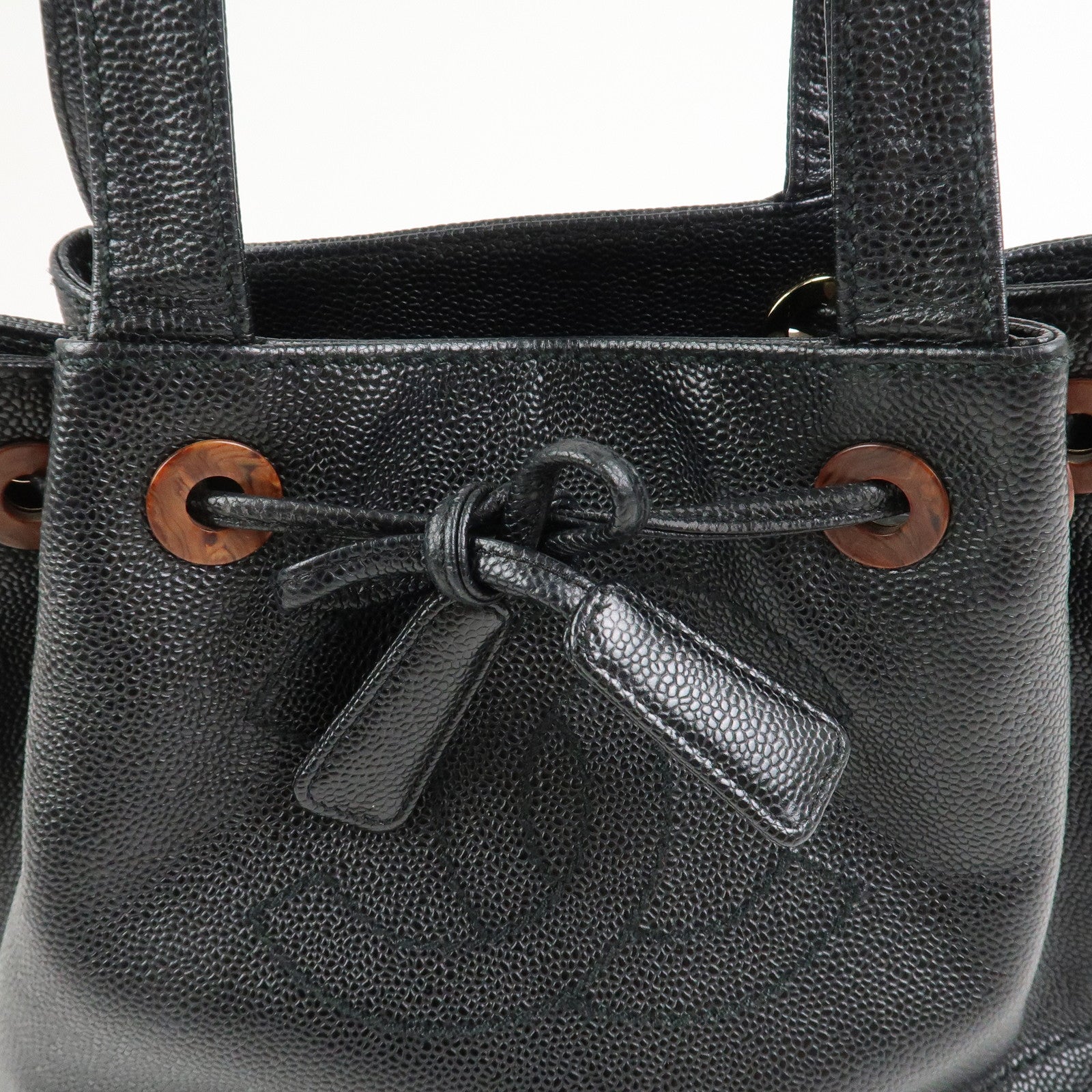 CHANEL COCO Mark Caviarskin Shoulder Bag Hand Bag Black