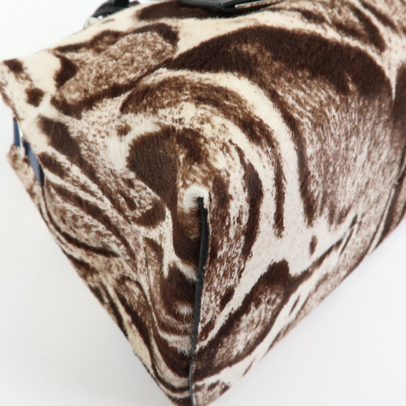 FENDI By The Way Pony Hair Calf Leather Leopard 2Way Bag 8BL125