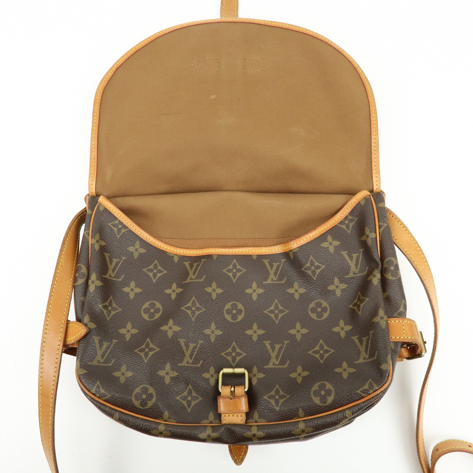 Louis Vuitton Monogram Saumur 30 Canvas Shoulder Bag Brown M42256