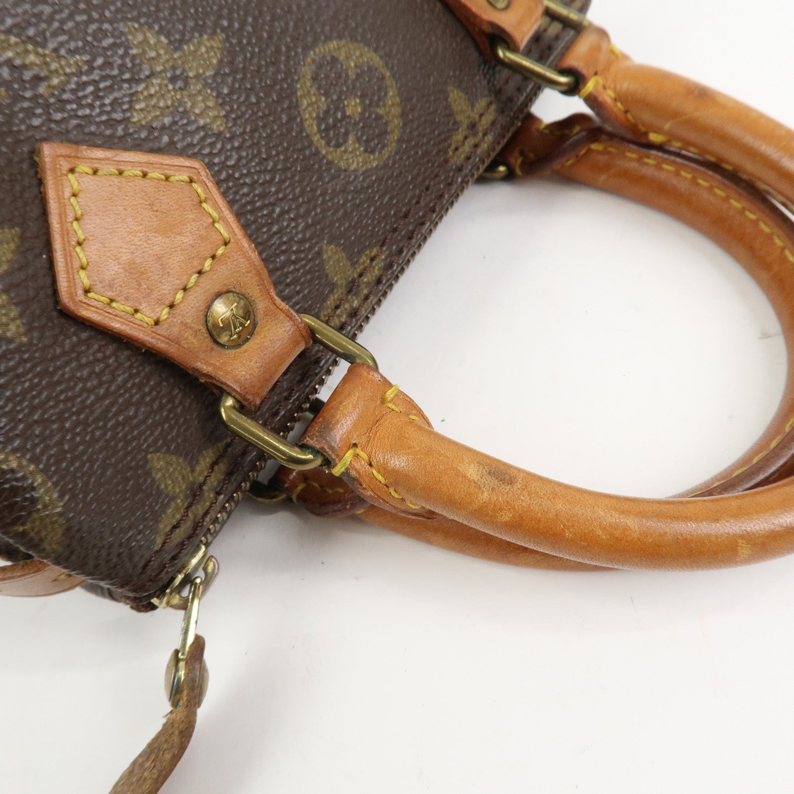 Louis Vuitton Monogram Mini Speedy Hand Bag Brown M41534