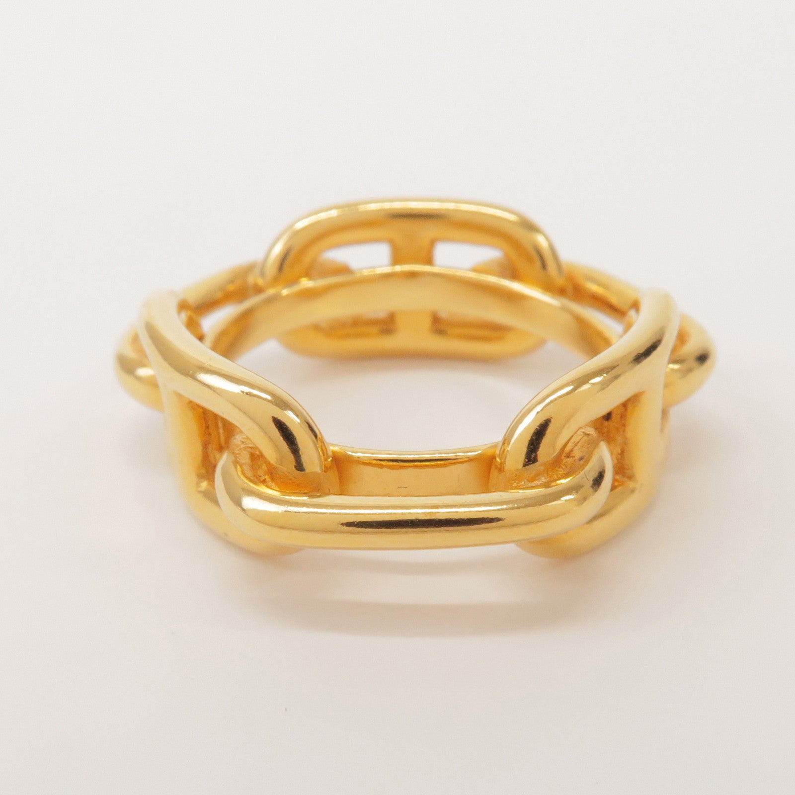 HERMES Metal Chaine d’Ancre Scarf Ring Gold