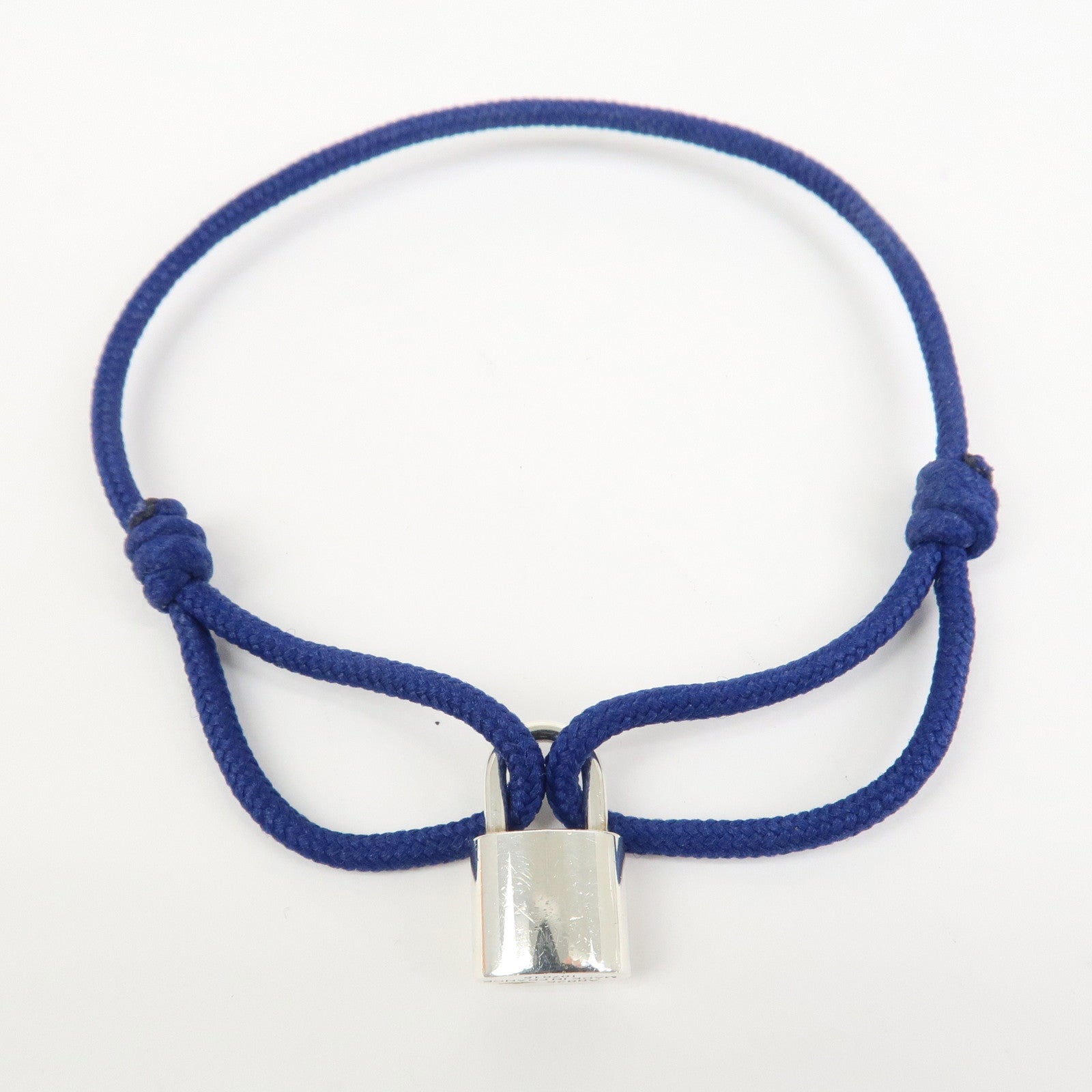 Louis Vuitton Bracelet Lock It LEARN Blue Silver M1342A