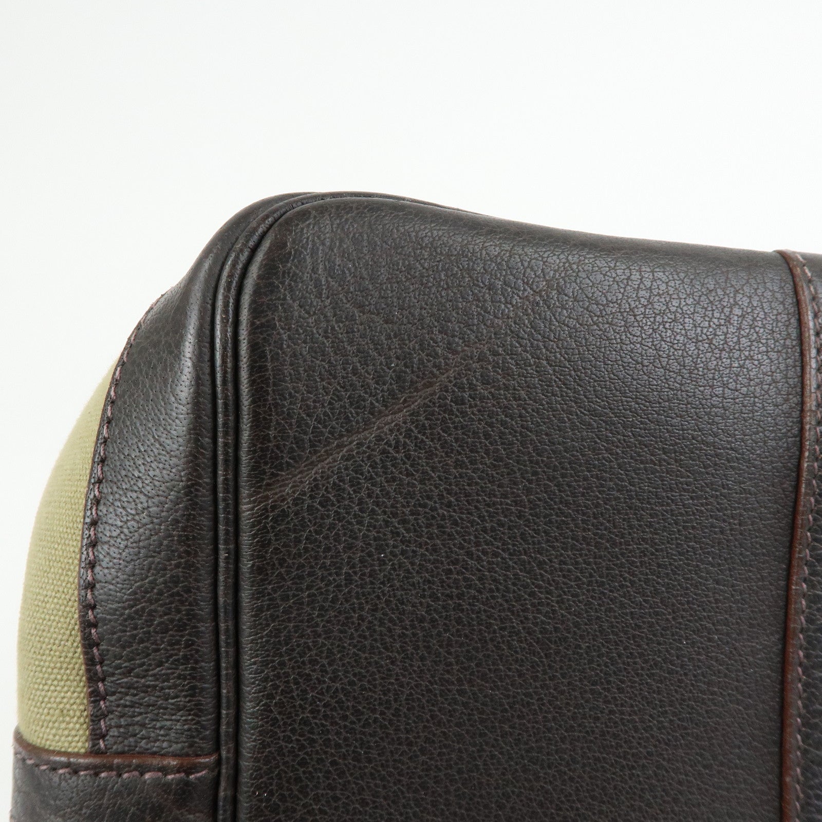 HERMES Toile Ash Negonda Garden Party PM □F Stamped Tote Bag Khaki