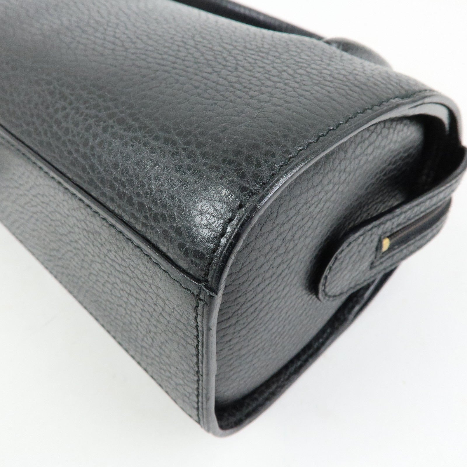 Cartier Must de Cartier Leather 2Way Bag Shoulder Hand Bag Black