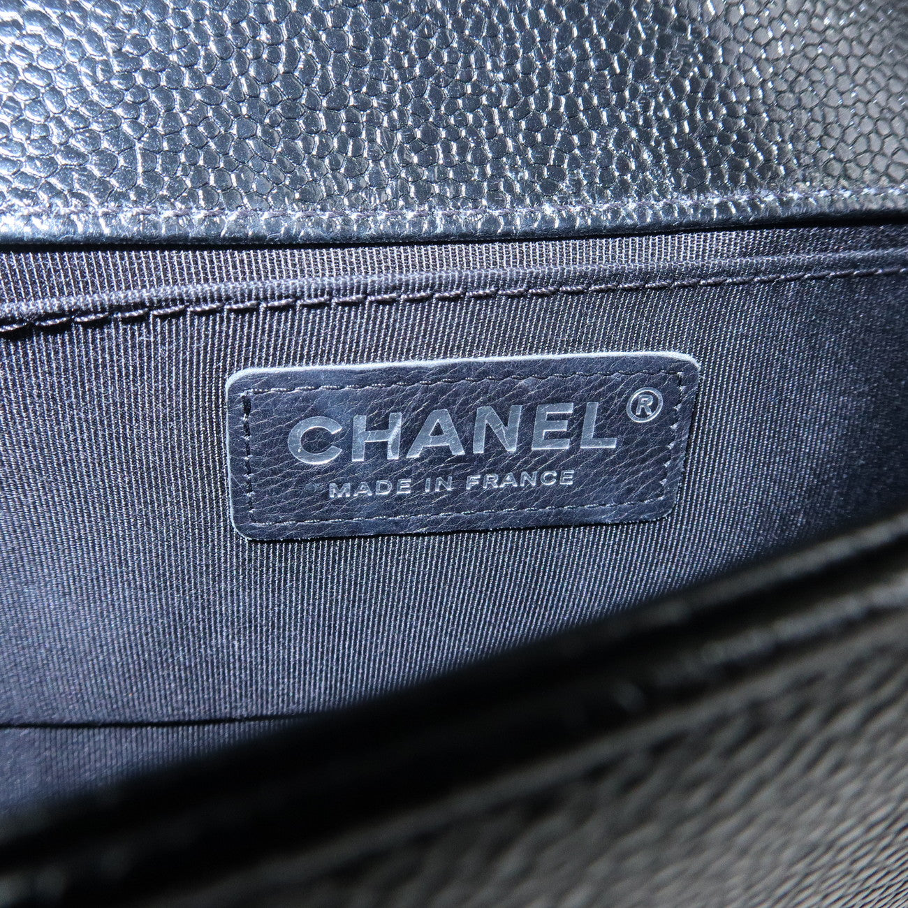 CHANEL Boy CHANEL Caviarskin Chain Shoulder Bag Small Black A67085