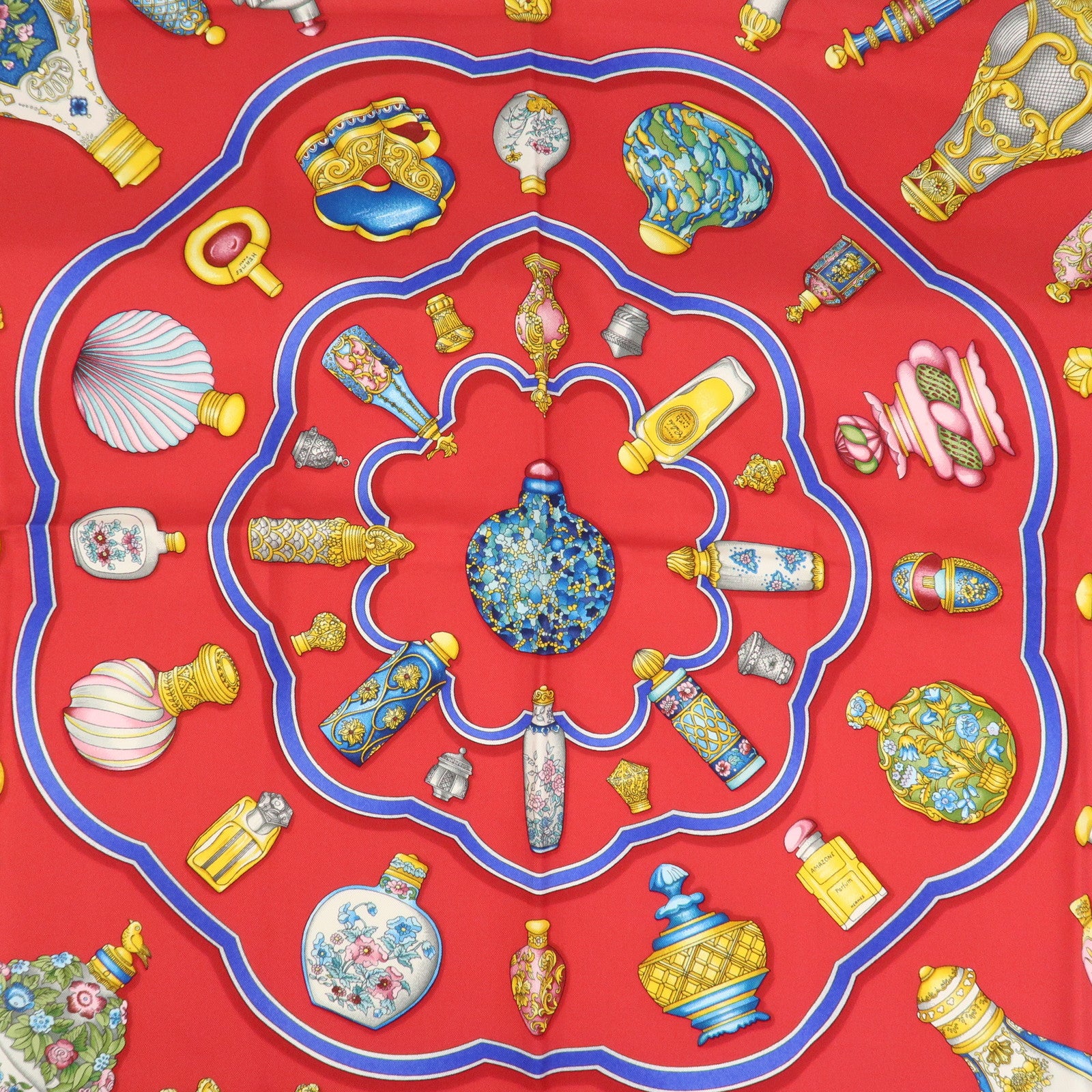 HERMES Carre 90 Silk 100% Scarf Pourvu qu'on ait l'ivresse Navy Red