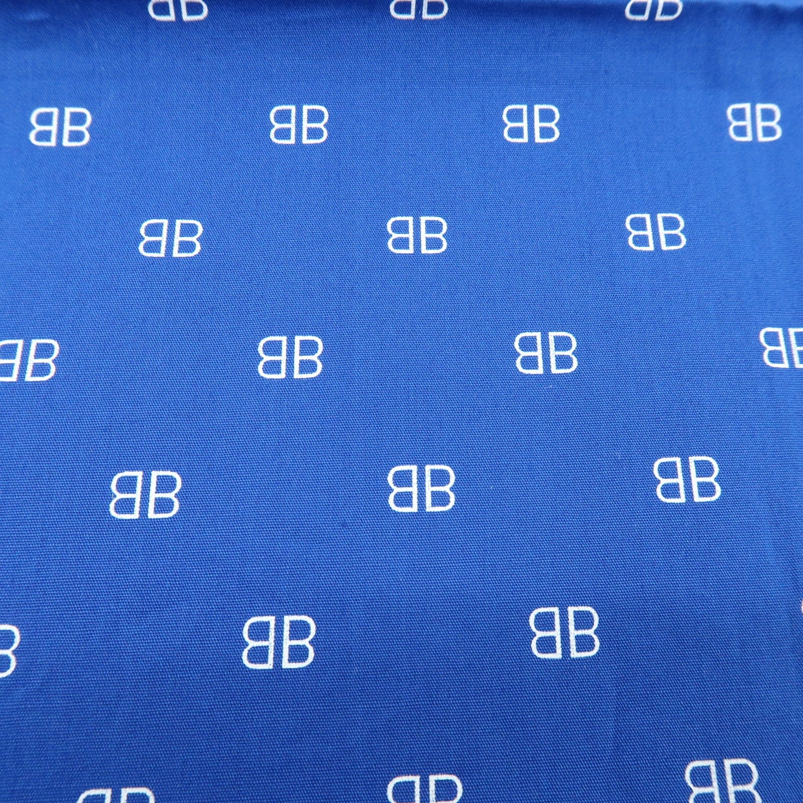 BALENCIAGA BB Logo Cotton 100% Scarf Tokyo Limited Blue