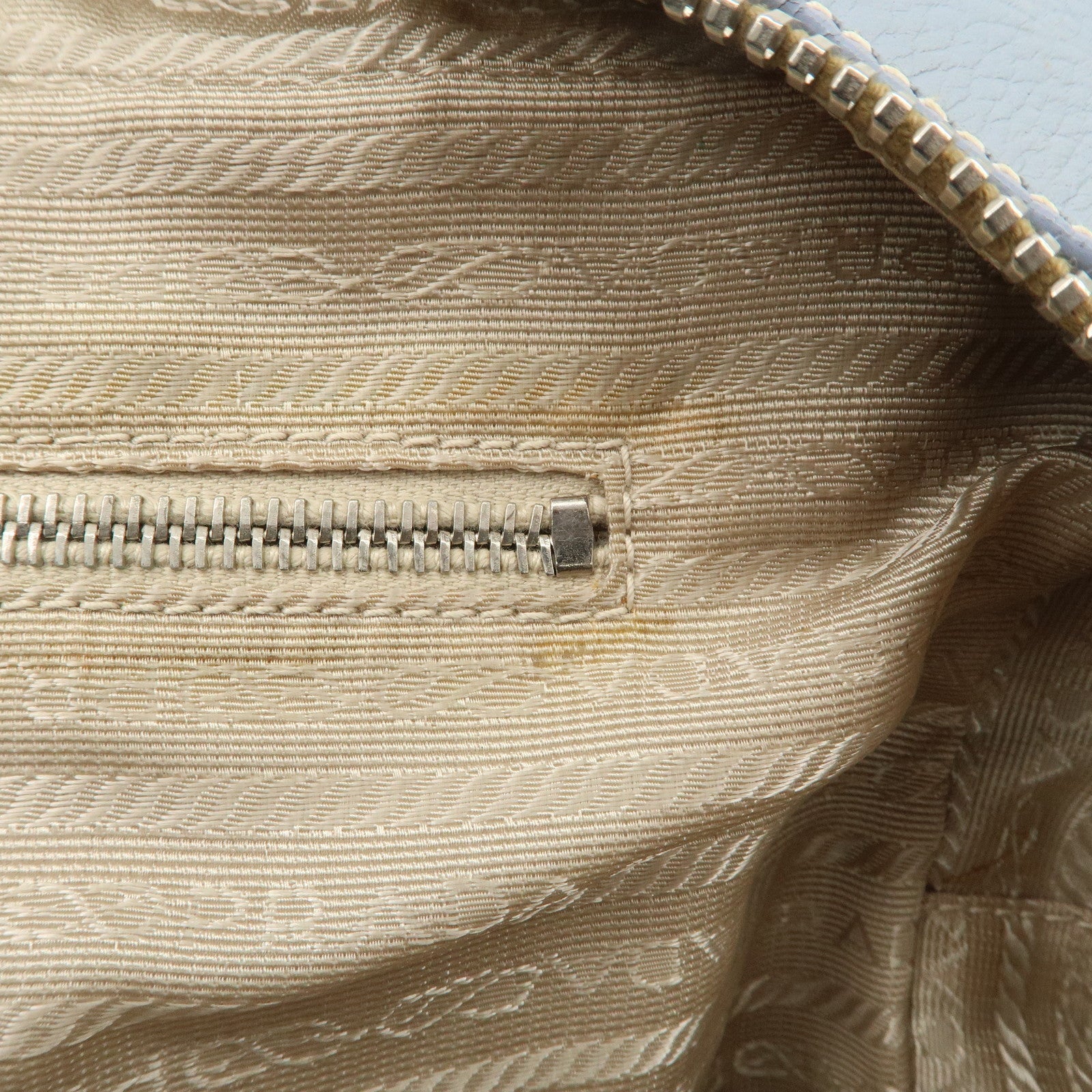 PRADA Leather Boston Bag Shoulder Bag Blue BR2246 Used