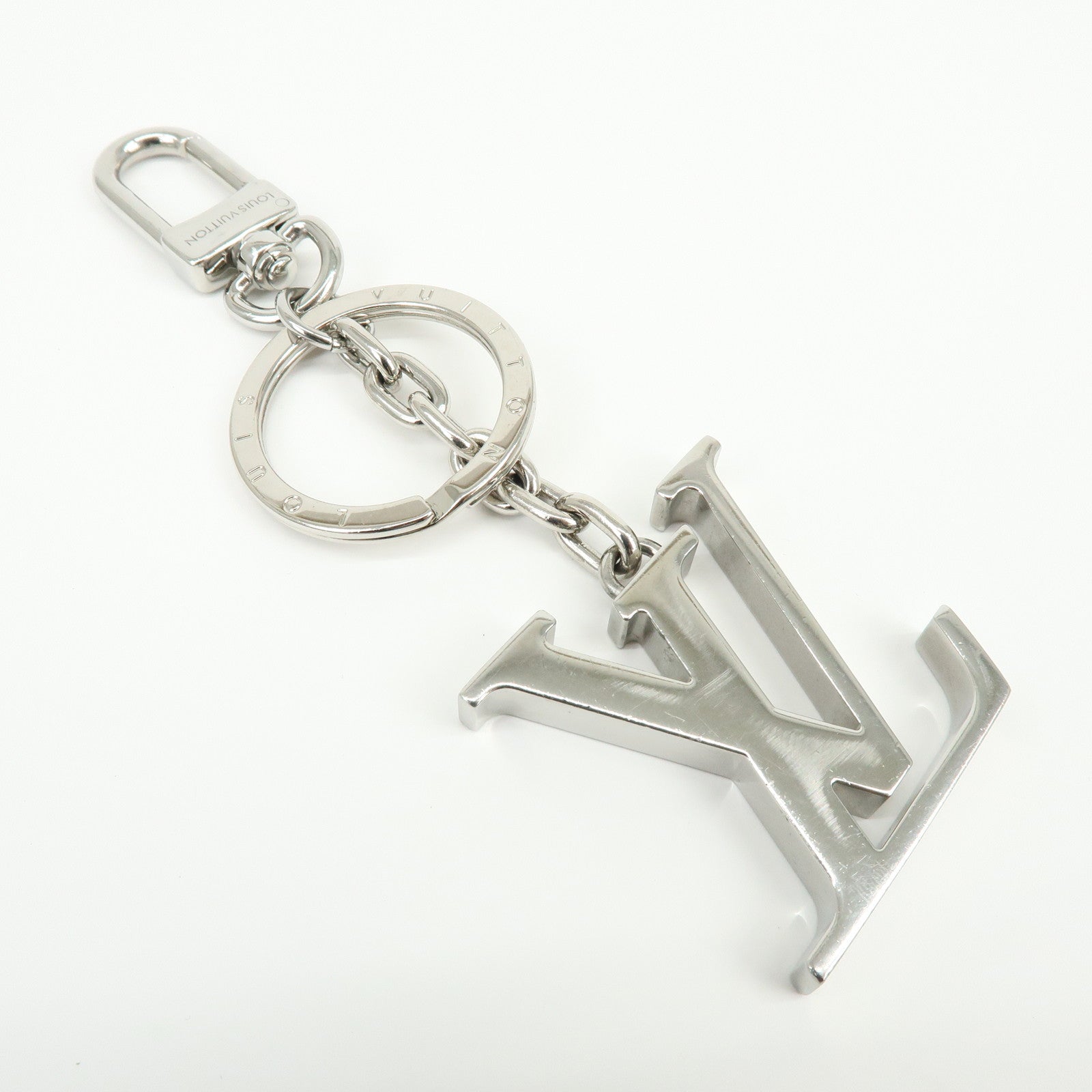 Louis Vuitton Monogram Porte Cles LV Initials Key Ring Charm M01192