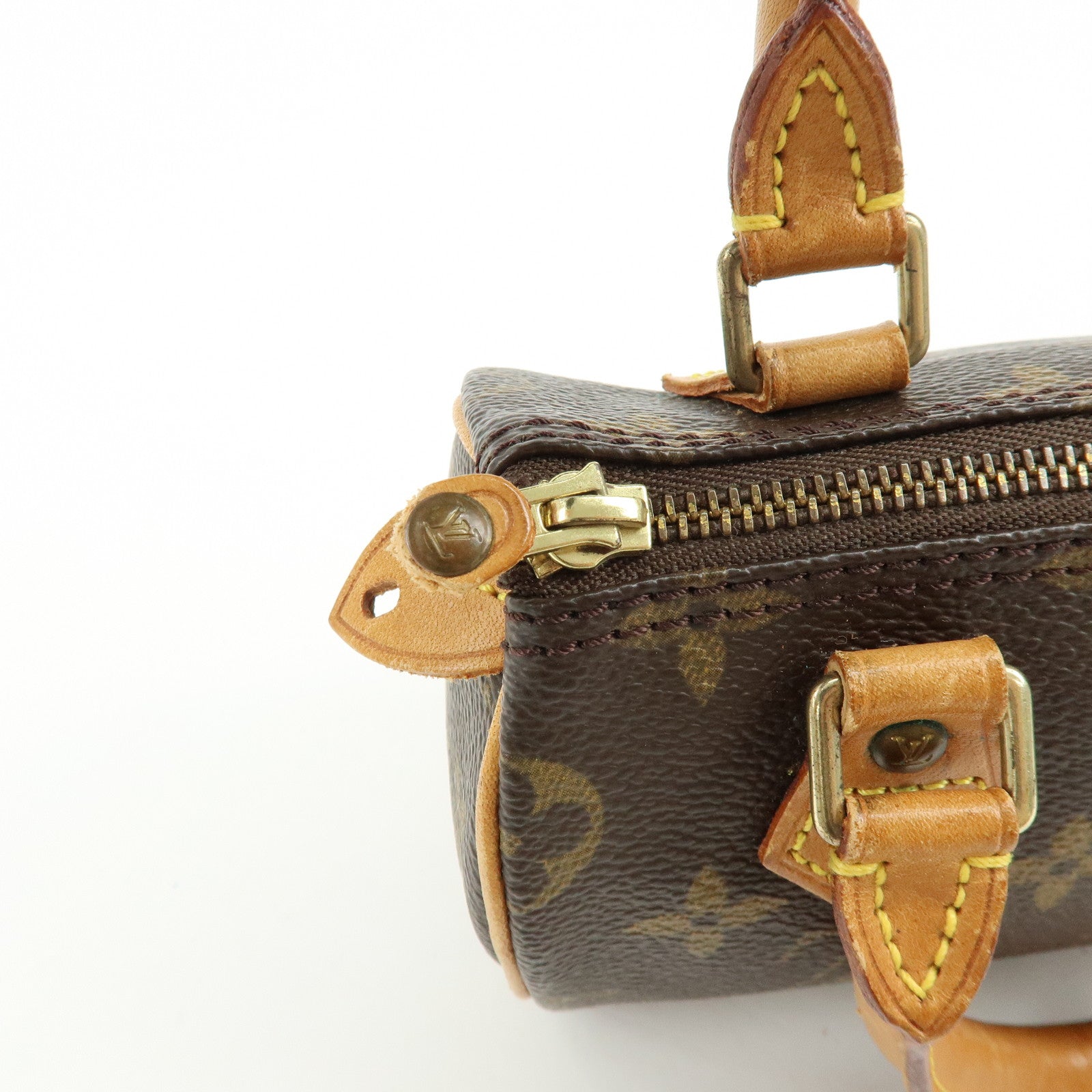 Louis Vuitton Monogram Mini Speedy Hand Bag Brown M41534