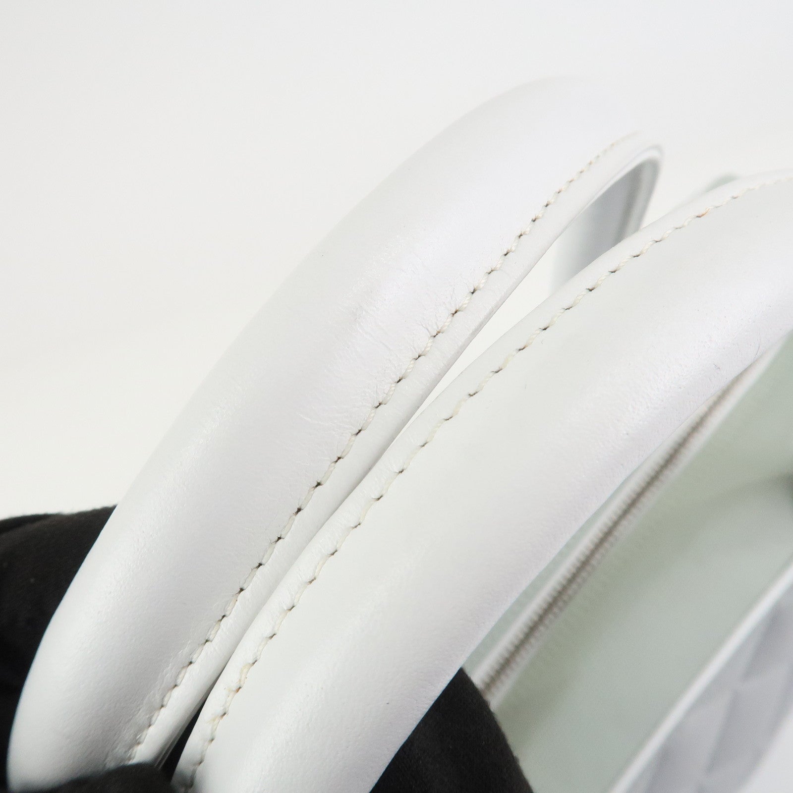 CHANEL Sports Line COCO Mark Canvas Leather Hand Bag Gray White