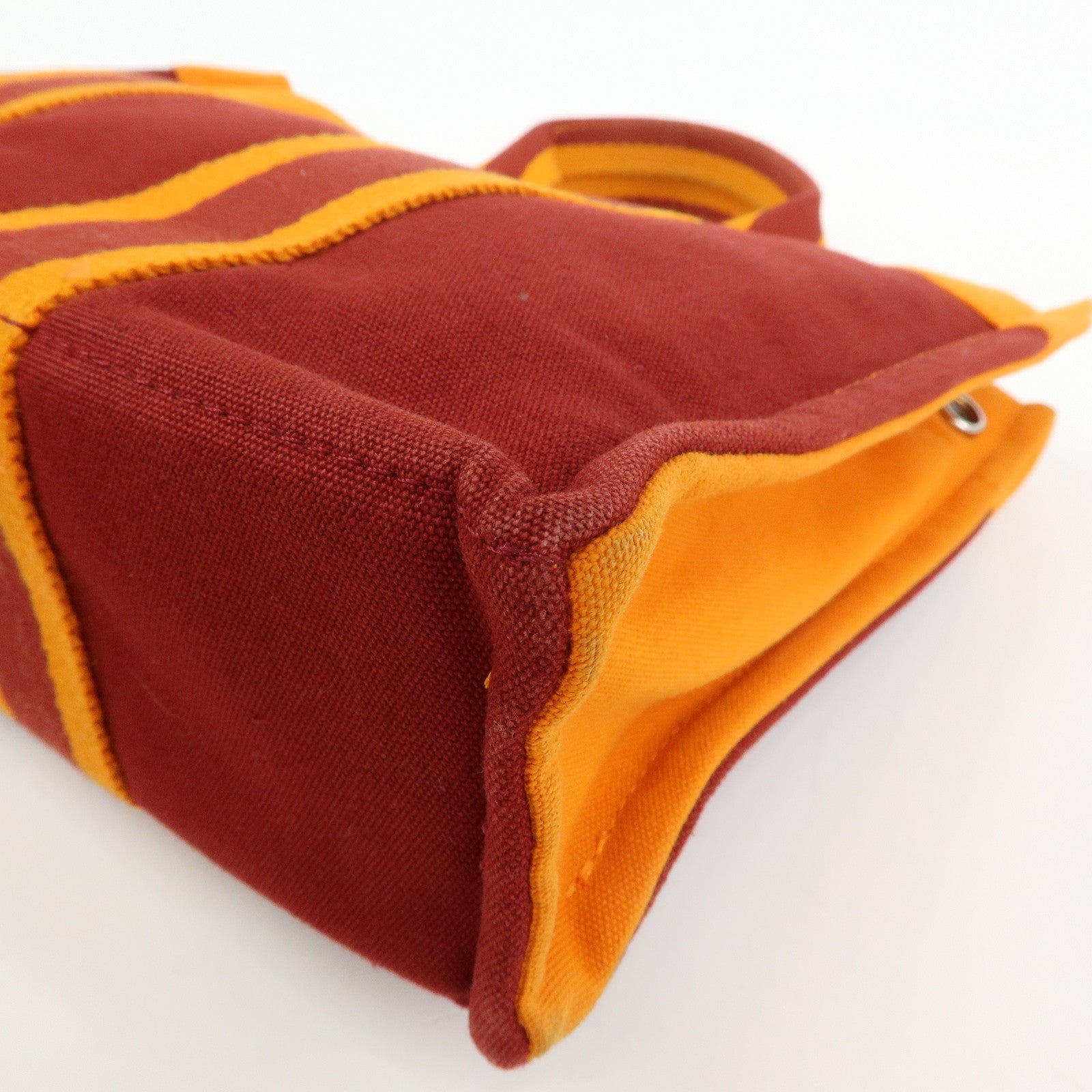 HERMES Fourre Tout PM Tote Bag FRENCH FESTIVAL OF HAWAII Red Brown