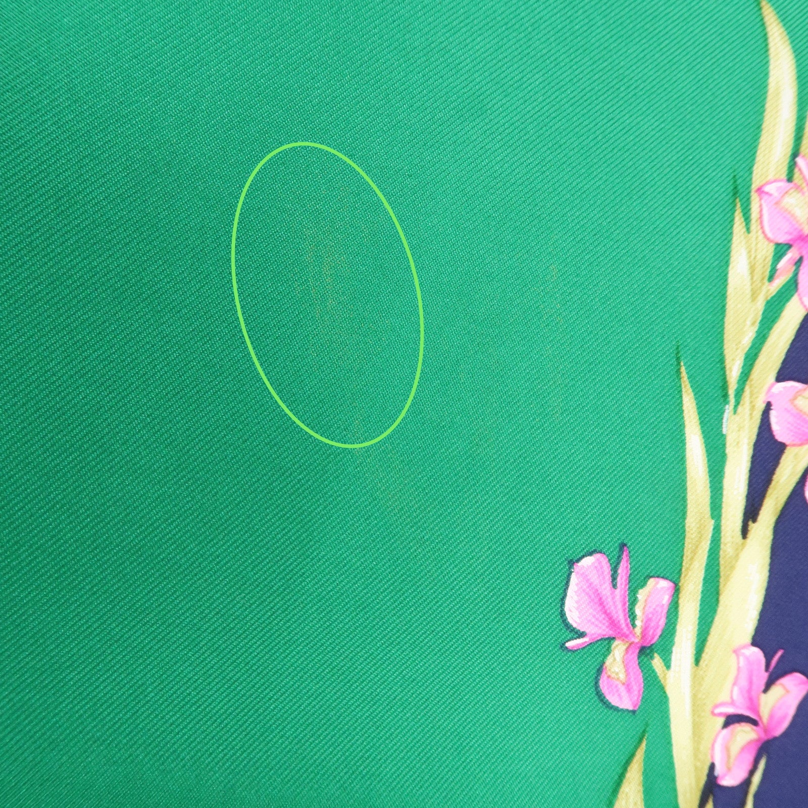 HERMES Carre 90 Silk 100% Scarf H.d'Origny Green