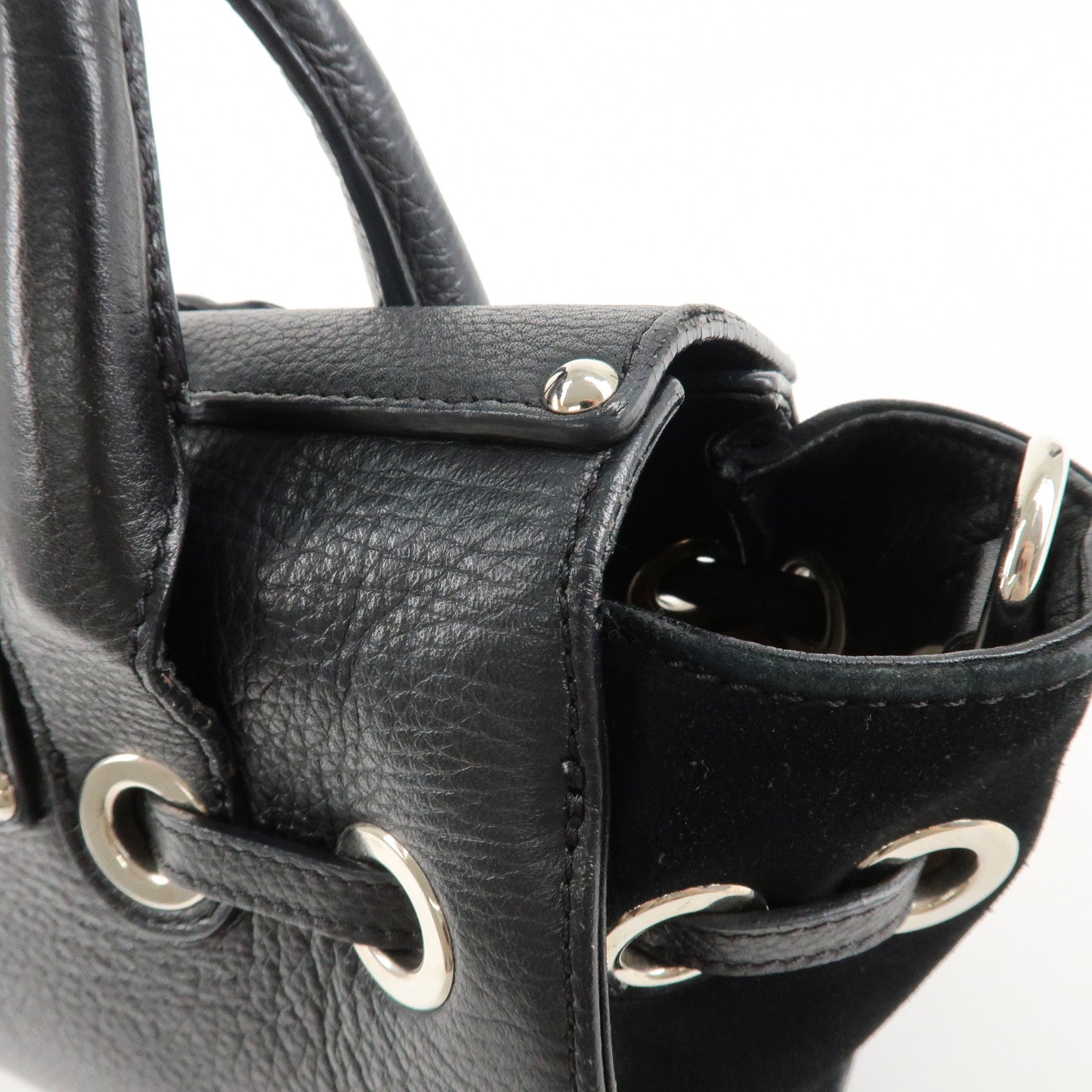 JIMMY CHOO Rosalie 2Way Leather Hand Bag Shoulder Bag Black Used