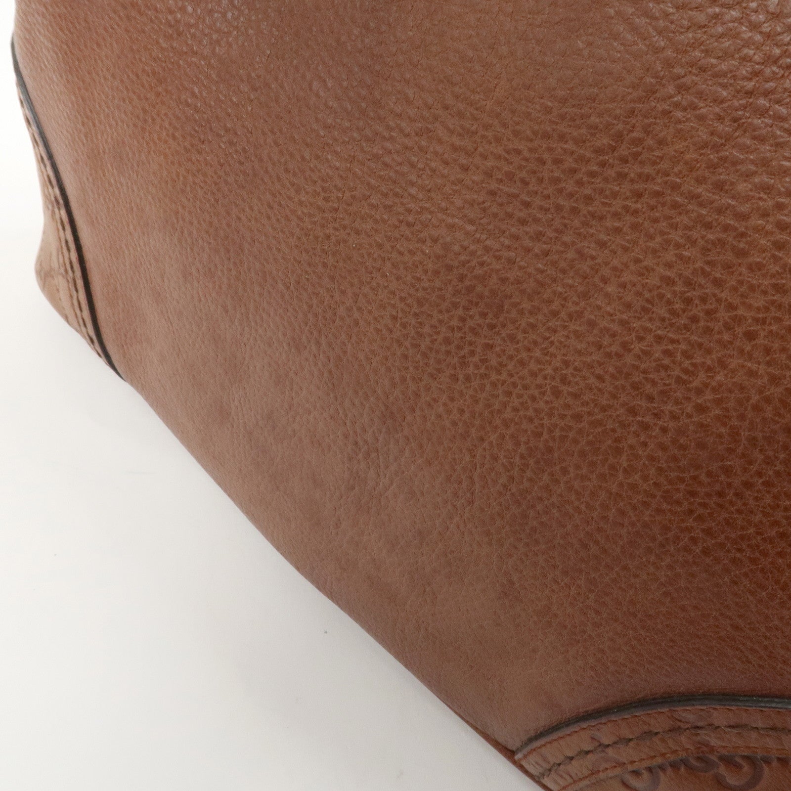 GUCCI Guccissima Leather Shoulder Bag Hand Bag Brown 181515