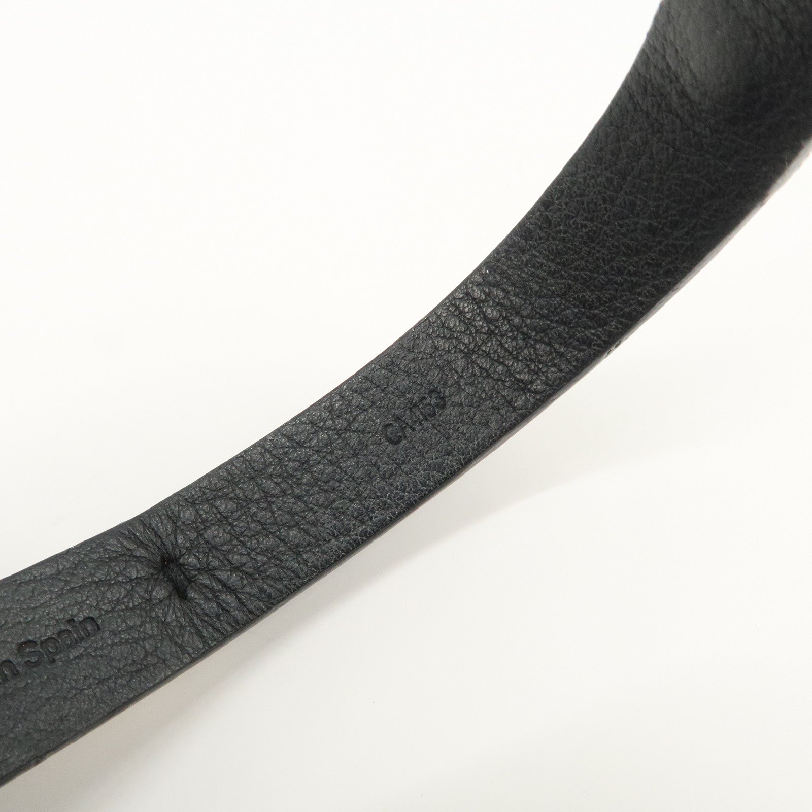 Louis Vuitton Leather Metal Bracelet Pression Black M6512