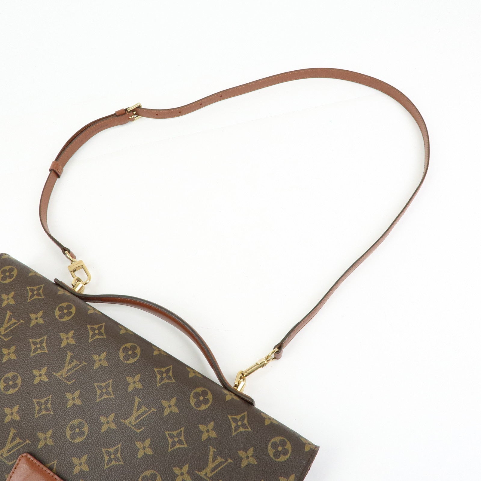 Louis Vuitton Monogram Porte‑Documents Bandouliere Brown M53338