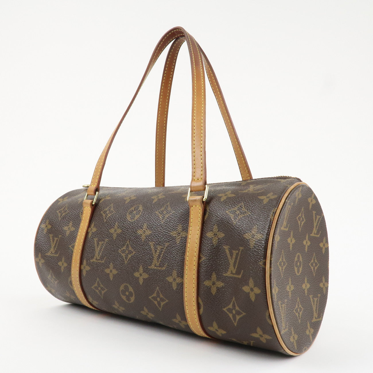 Louis Vuitton Monogram Papillon 30 Hand Bag New Style Brown M51385 Used