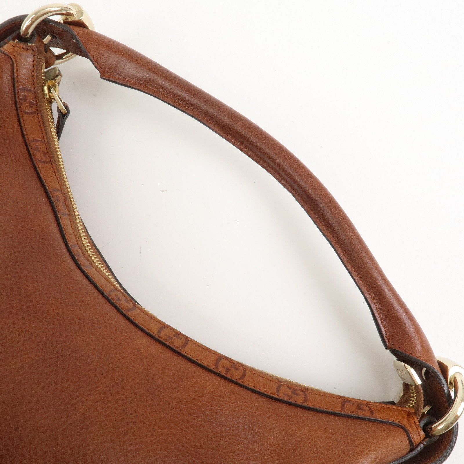 GUCCI Guccissima Leather Shoulder Bag Hand Bag Brown 181515