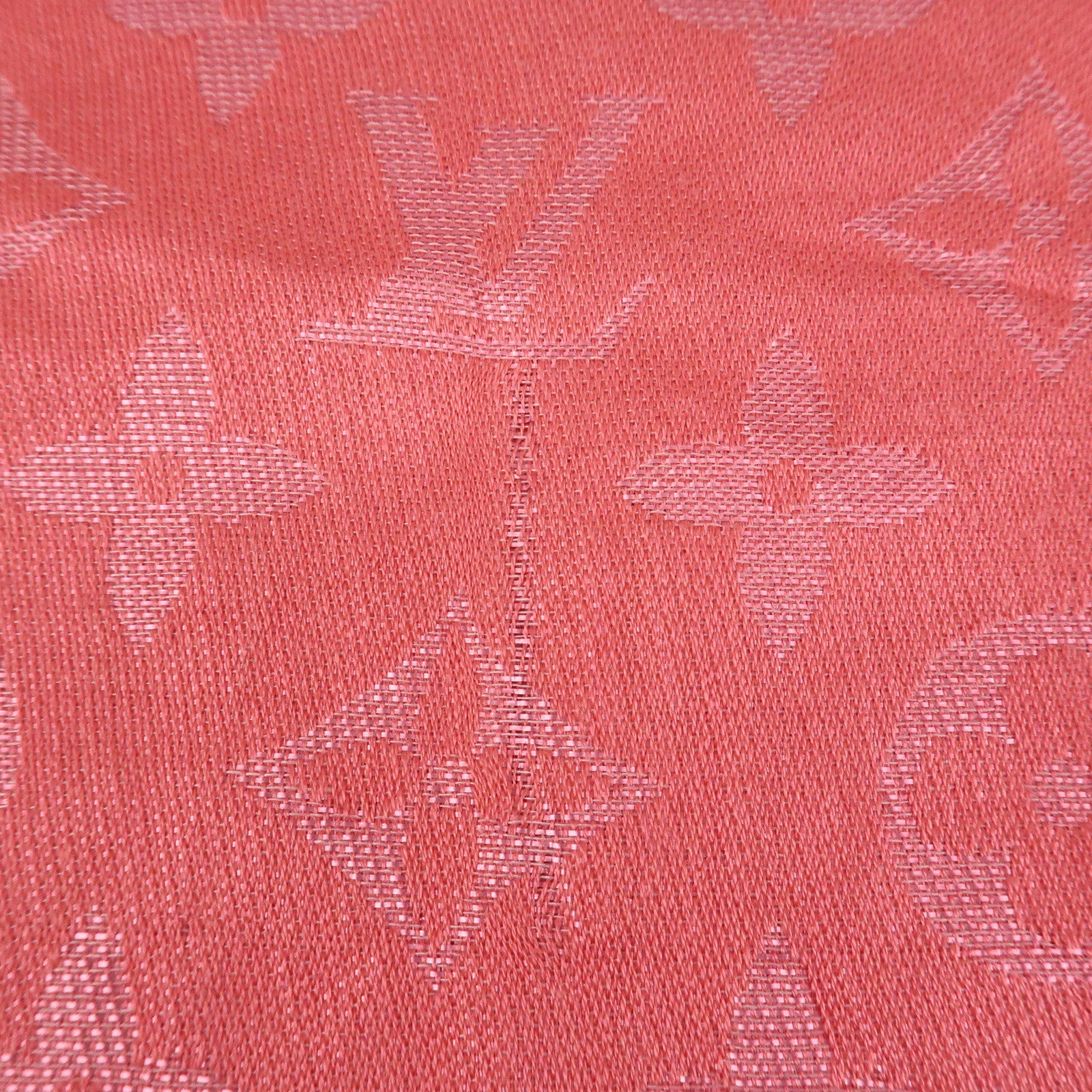 Louis Vuitton Monogram Silk Wook Shawl Scarf Pink