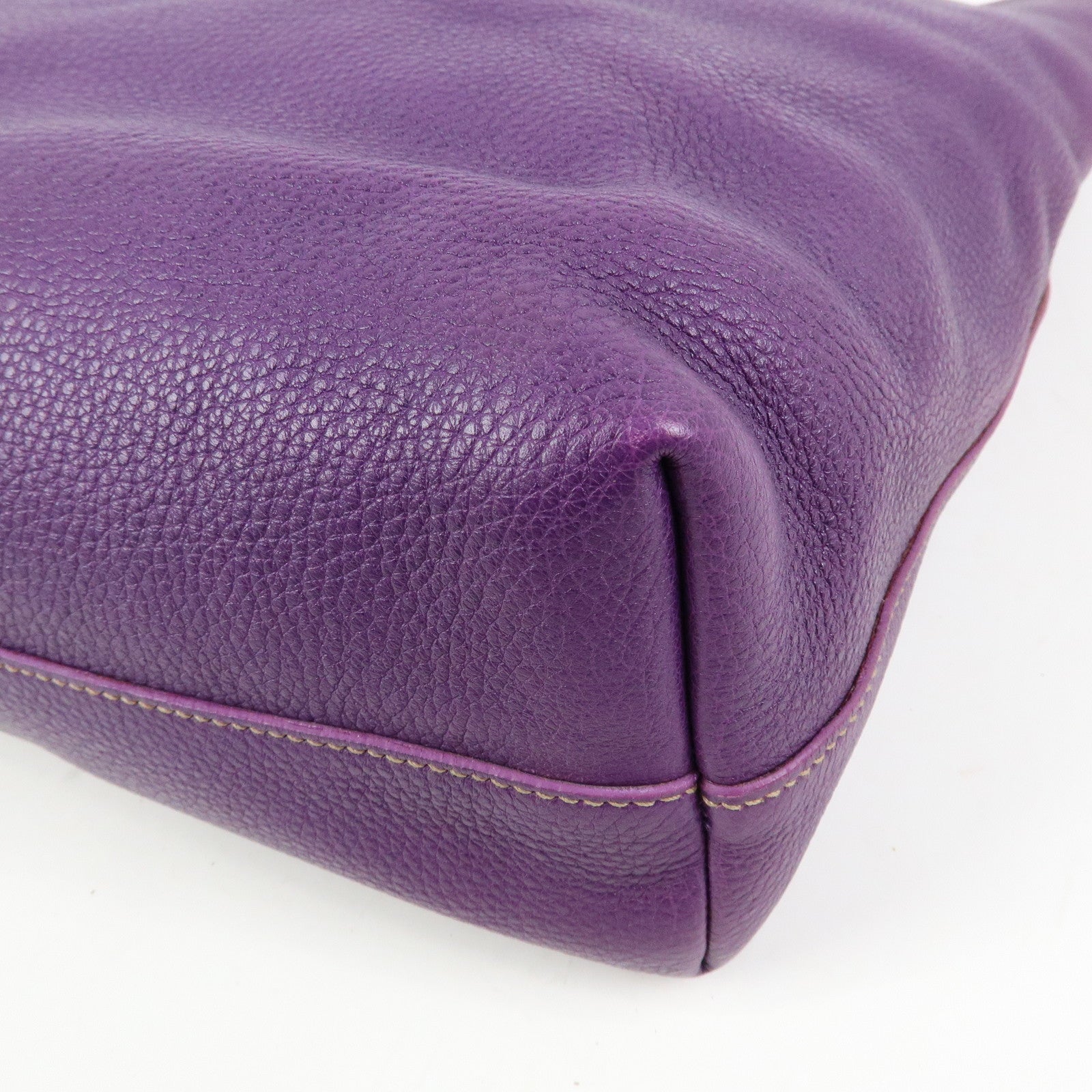 PRADA  Leather 2Way Bag Tote Bag Shoulder Bag Hand Bag Purple