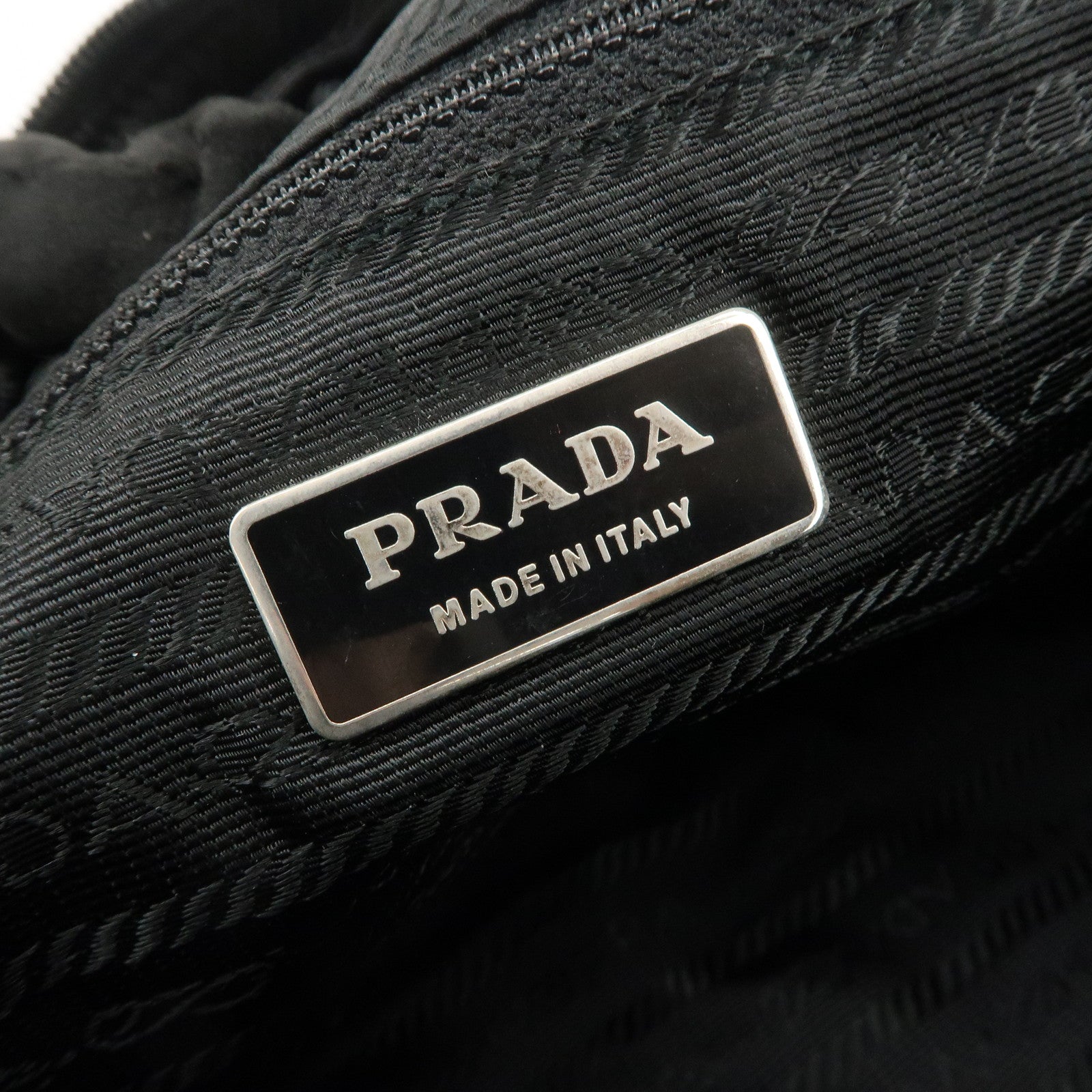 PRADA Triangle Logo Nylon Shoulder Bag Crossbody Bag Black BT0166