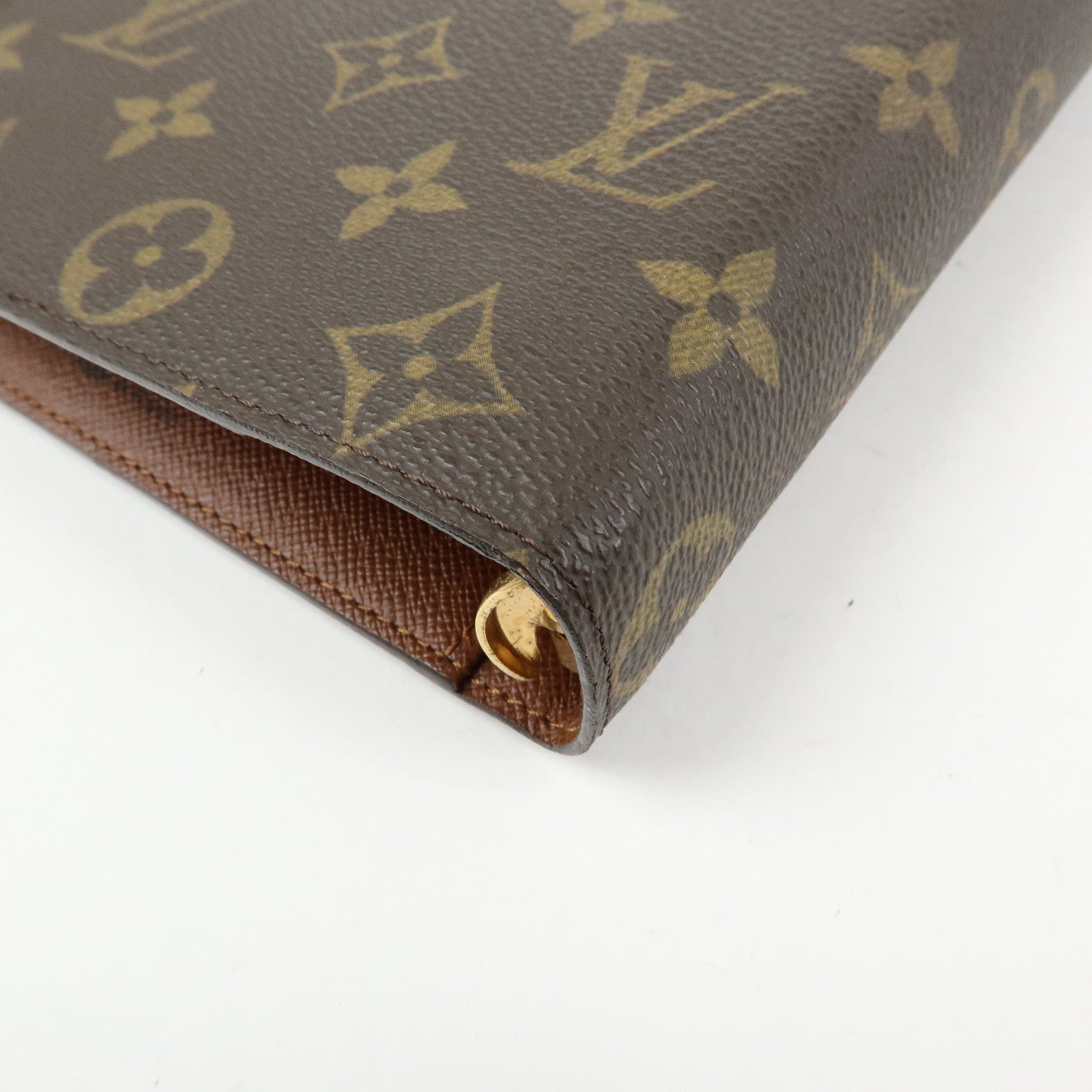 Louis Vuitton Monogram Agenda MM Planner Cover Brown R20105