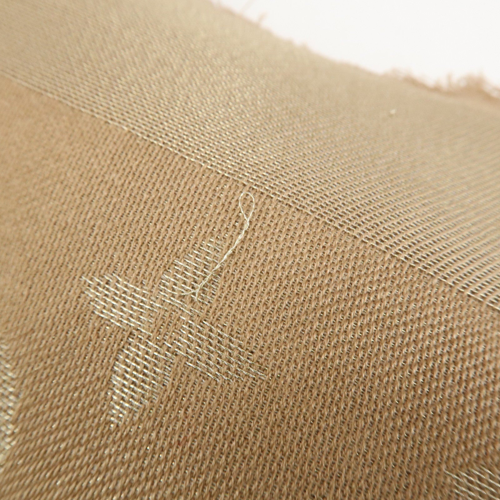 Louis Vuitton Shawl Monogram Shine Silk Rayon Scarf Beige M70459