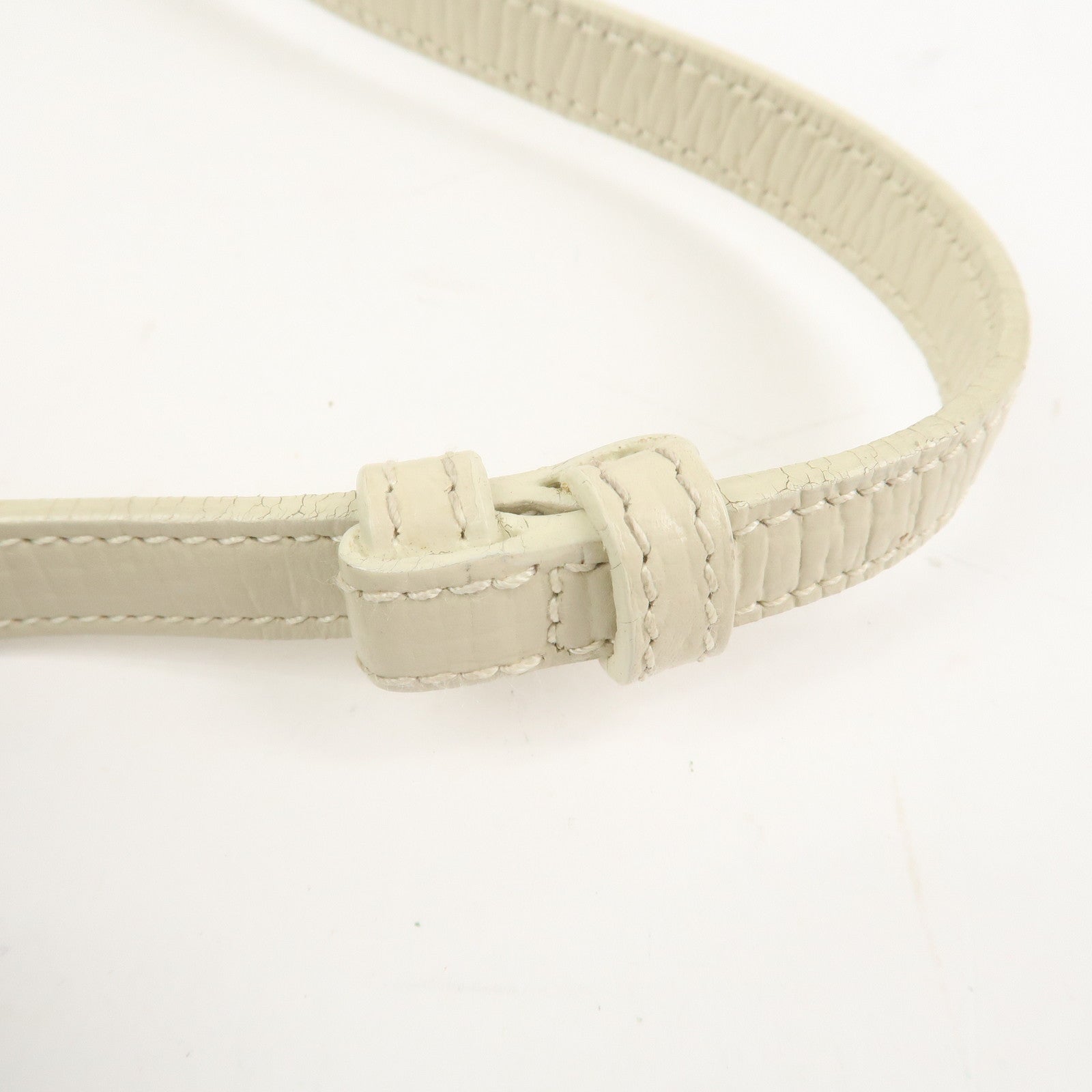 LOEWE Leather Shoulder Bag Hand Bag Ivory