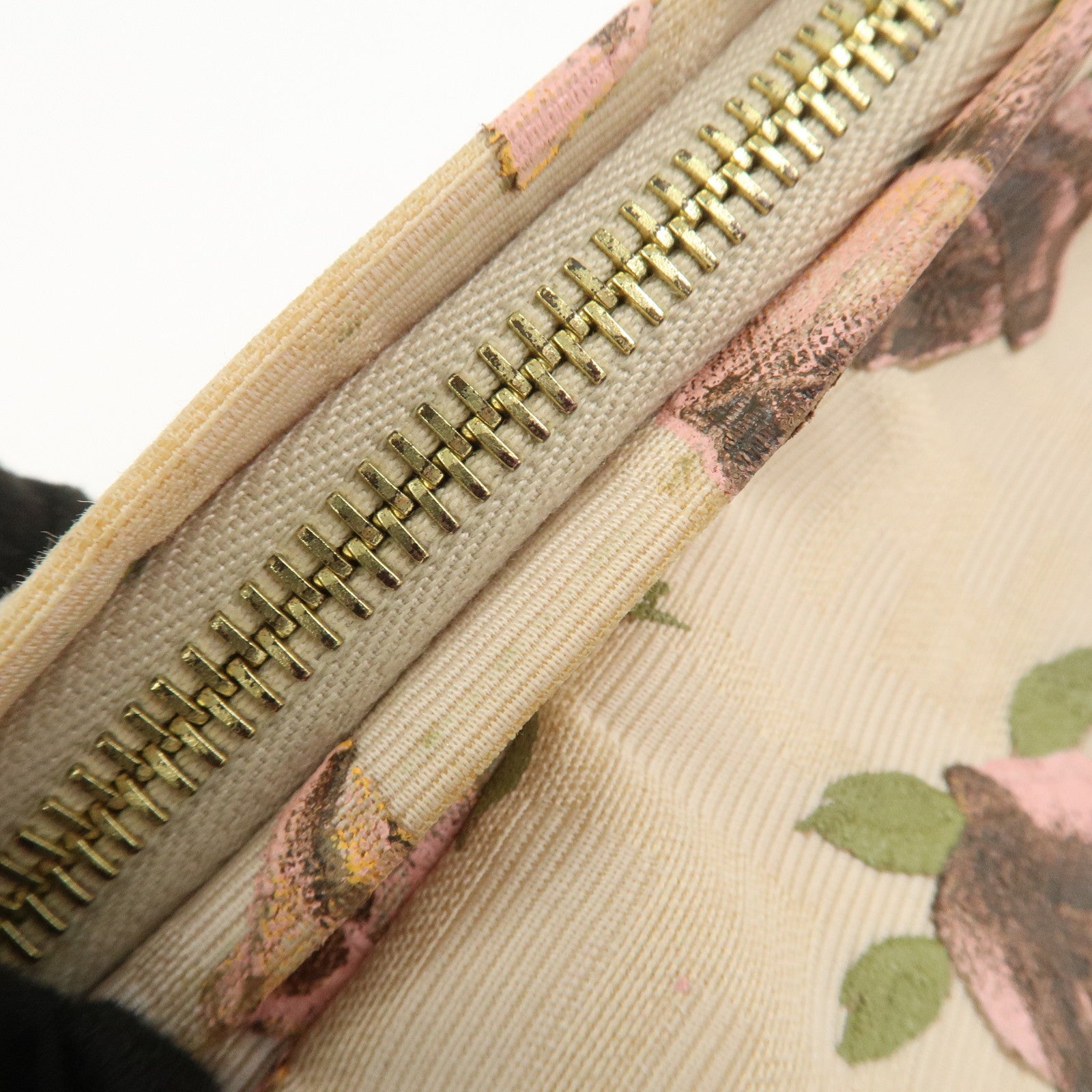 FENDI Canvas Leather Shoulder Bag Hand Bag Pink Ivory 8BR448