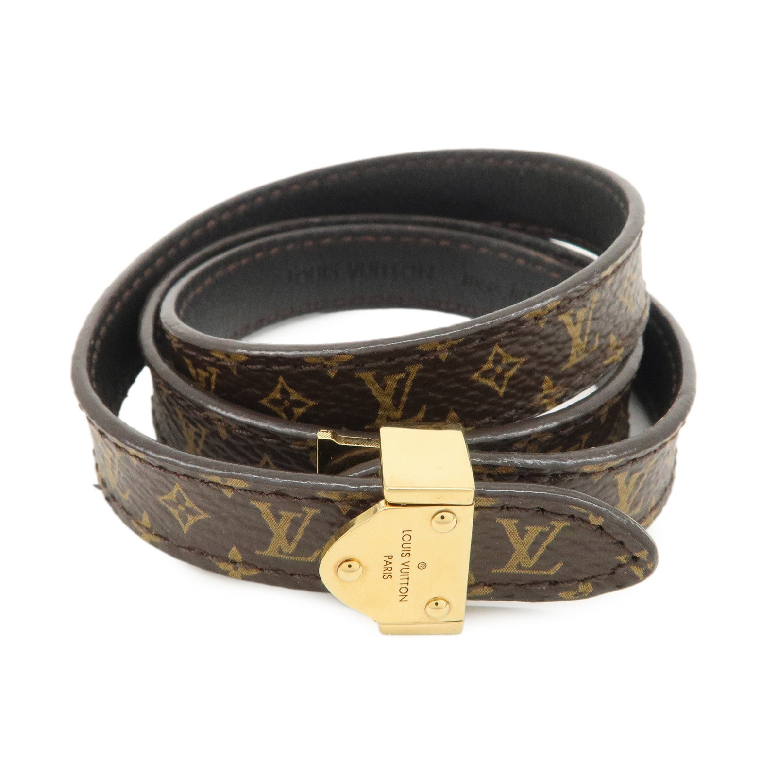 Louis Vuitton Monogram Canvas Box It Bracelet Brown M6740