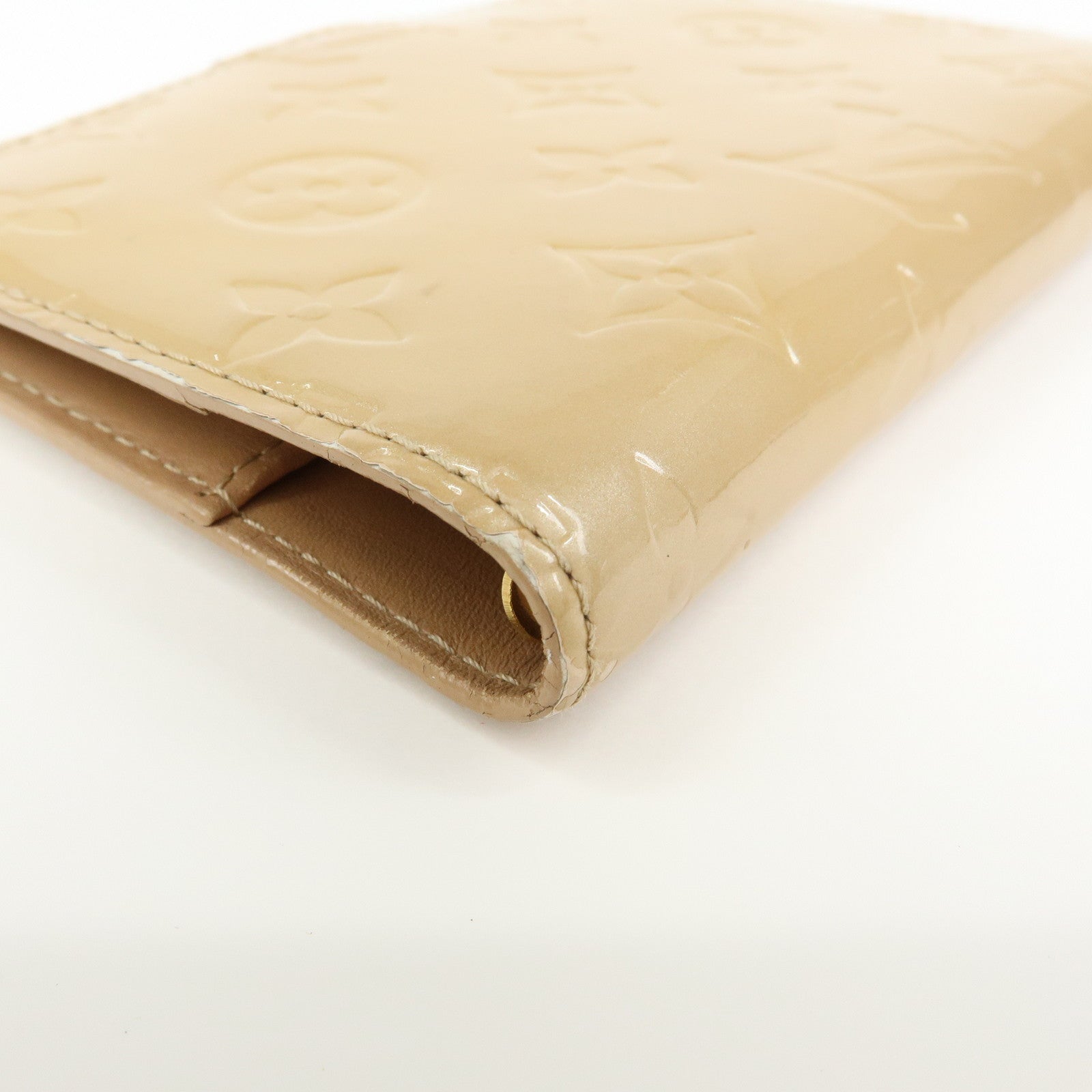 Louis Vuitton Monogram Vernis Agenda PM Planner Cover Beige R21001