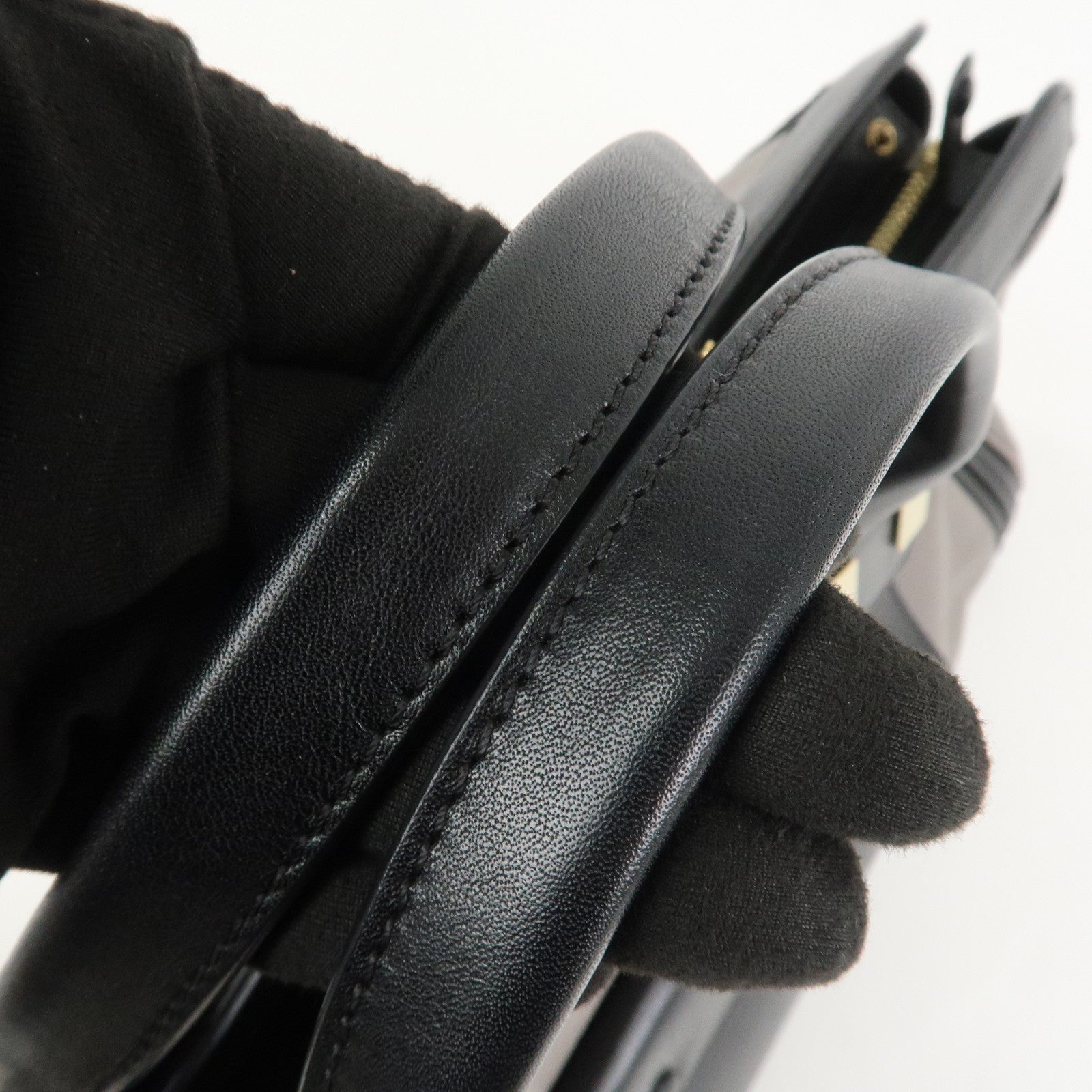 Chloe Leather Alice Bag 2Way Shoulder Hand Bag Black 04-13-50-65