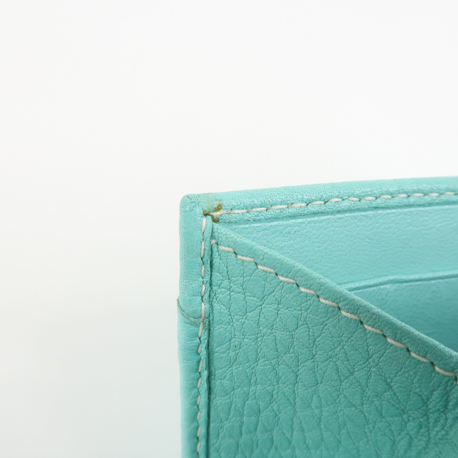 Tiffany & Co Leather Compact Bi-fold Wallet Tiffany Light Blue