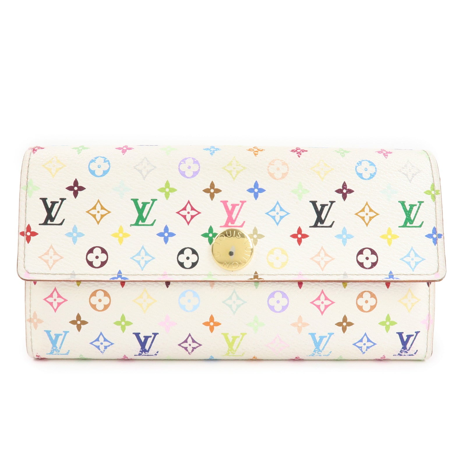 Louis Vuitton Monogram Multicolor Portefeuille Sarah Long Wallet Used