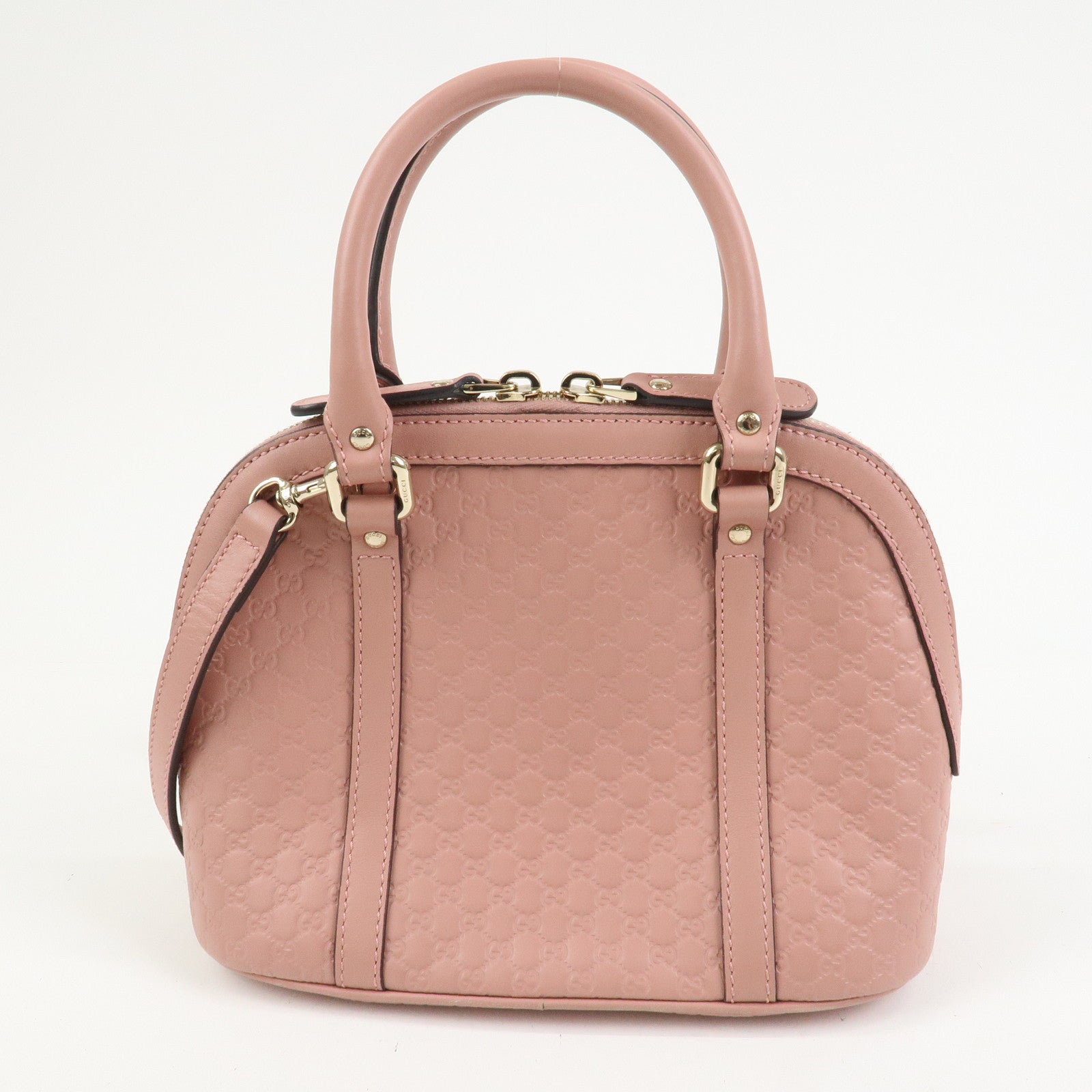 GUCCI Micro Guccissima Leather 2Way Hand Shoulder Bag Pink 449654