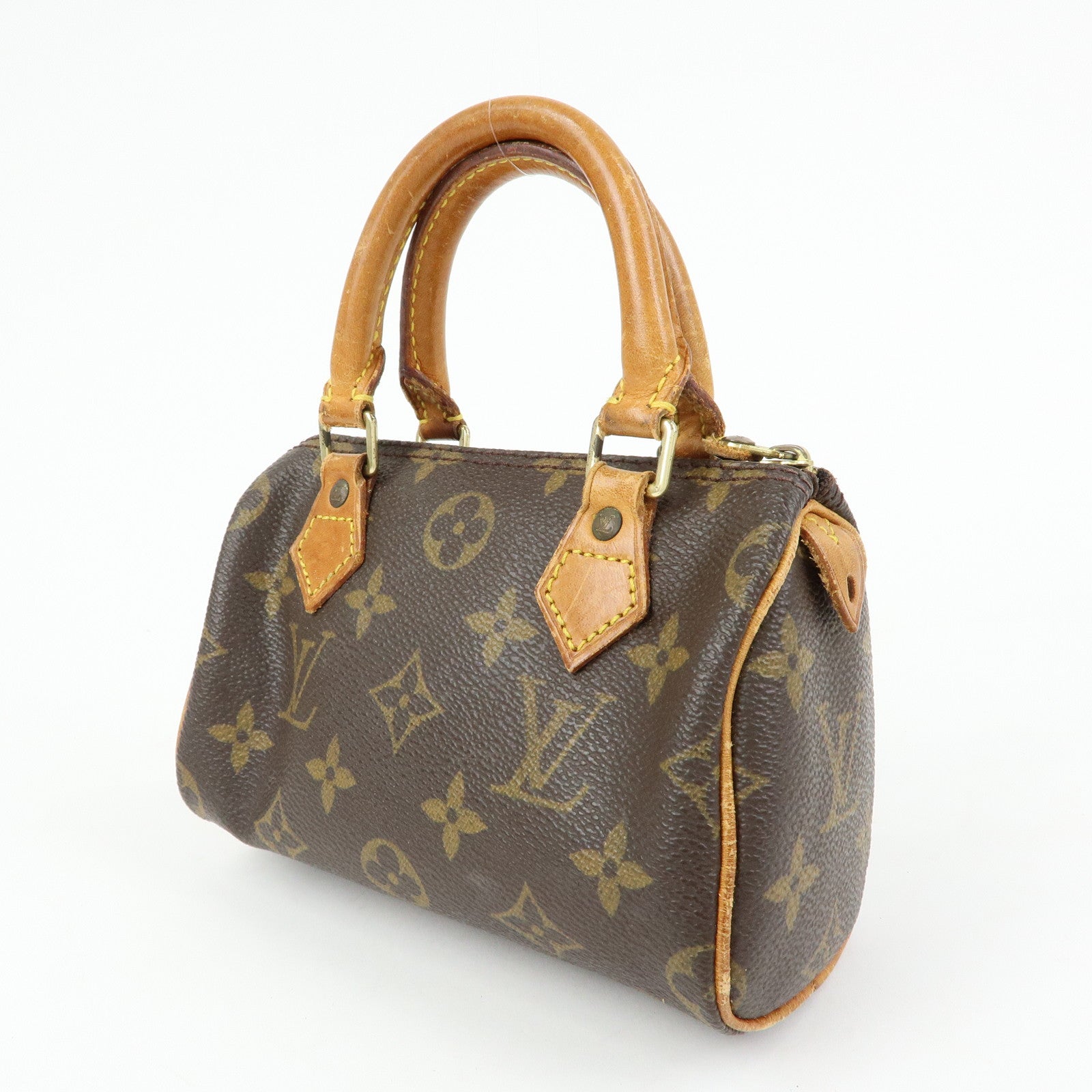 Louis Vuitton Monogram Canvas Mini Speedy Hand Bag Brown M41534